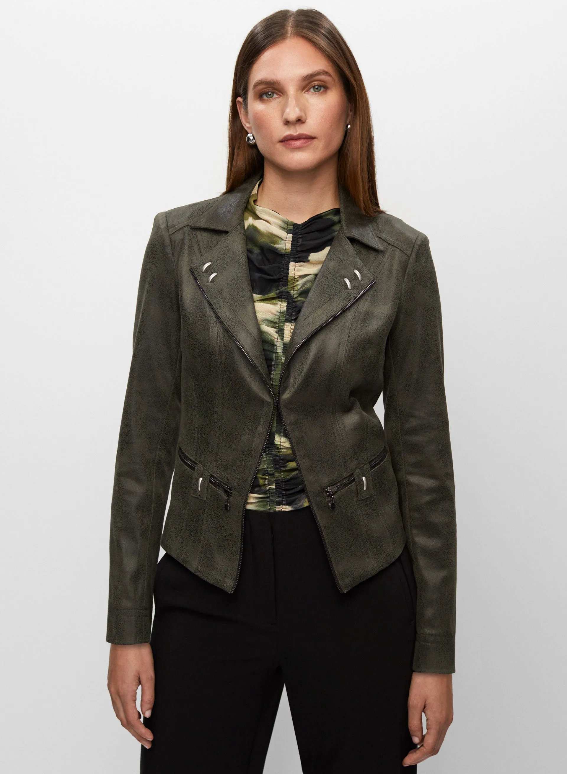 Vex - Stud Detail Faux Suede Jacket sold by Melanie Lyne product image thumbnail 5