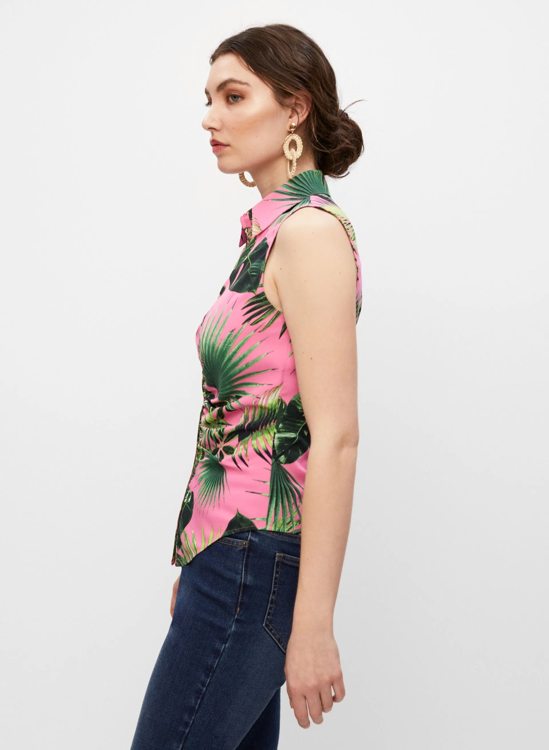 Tropical Print Sleeveless Top sold by Melanie Lyne product image thumbnail 5