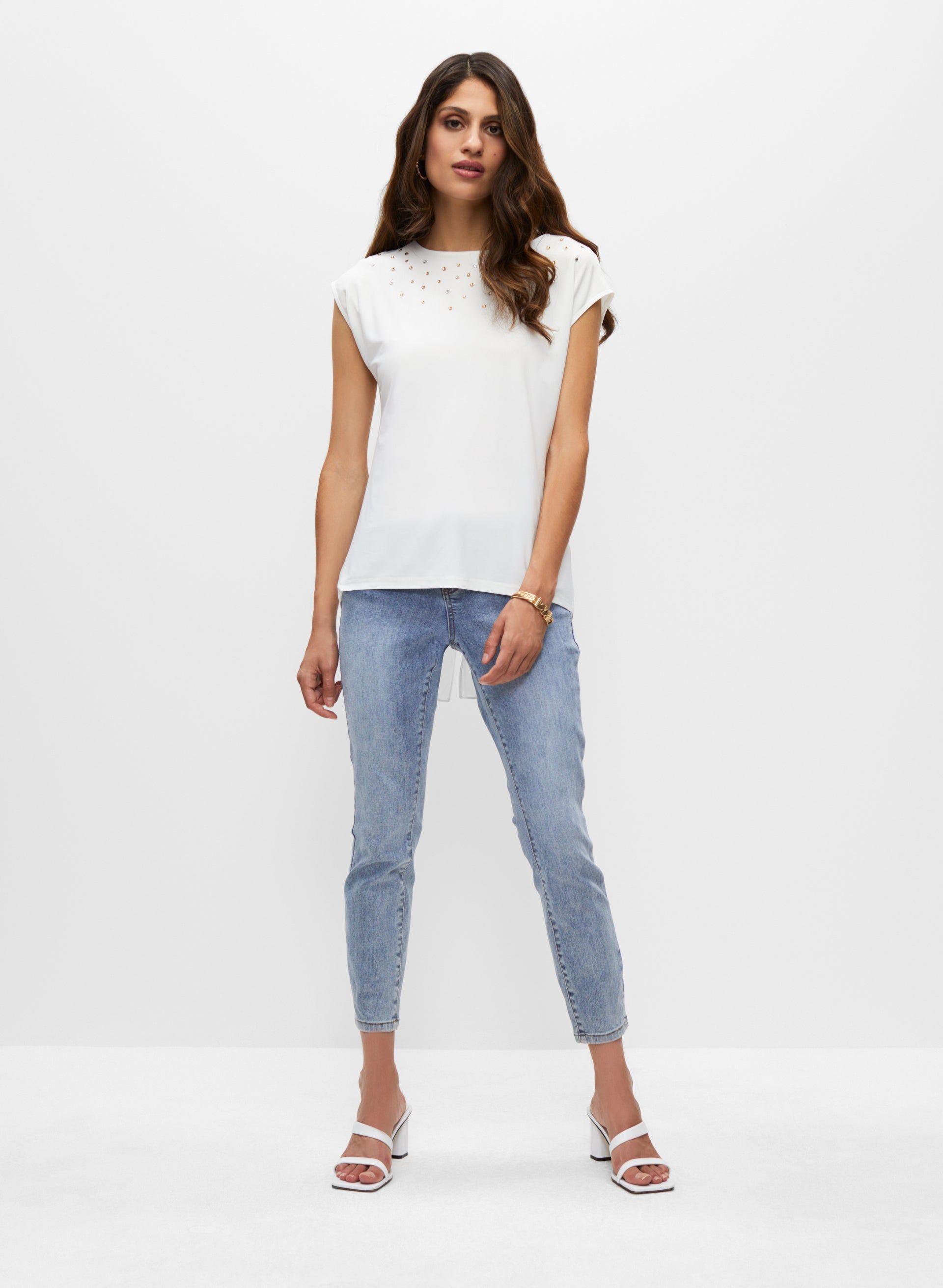 Rhinestone Detail Split Back Top sold by Melanie Lyne