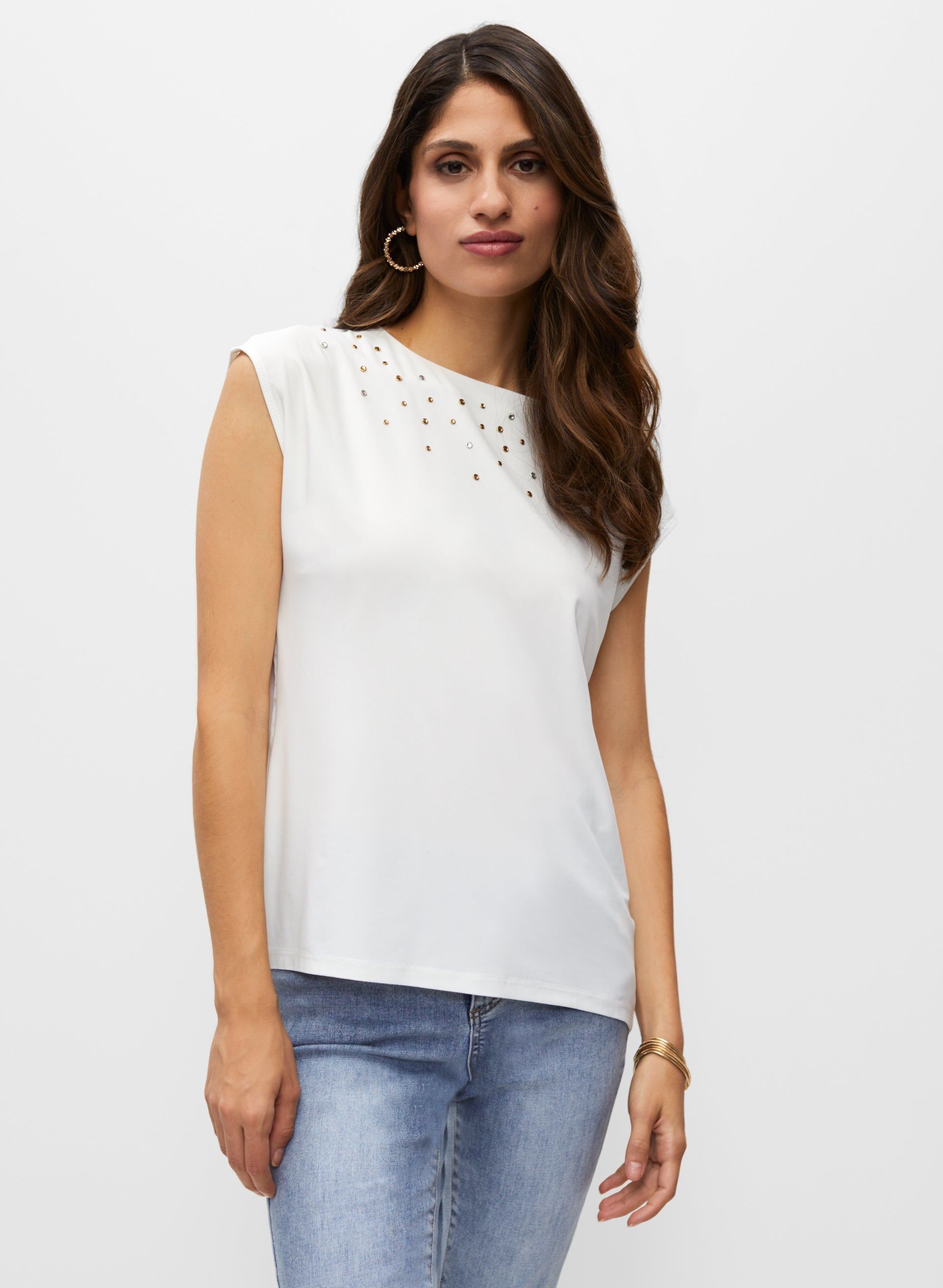 Rhinestone Detail Split Back Top sold by Melanie Lyne product image thumbnail 2