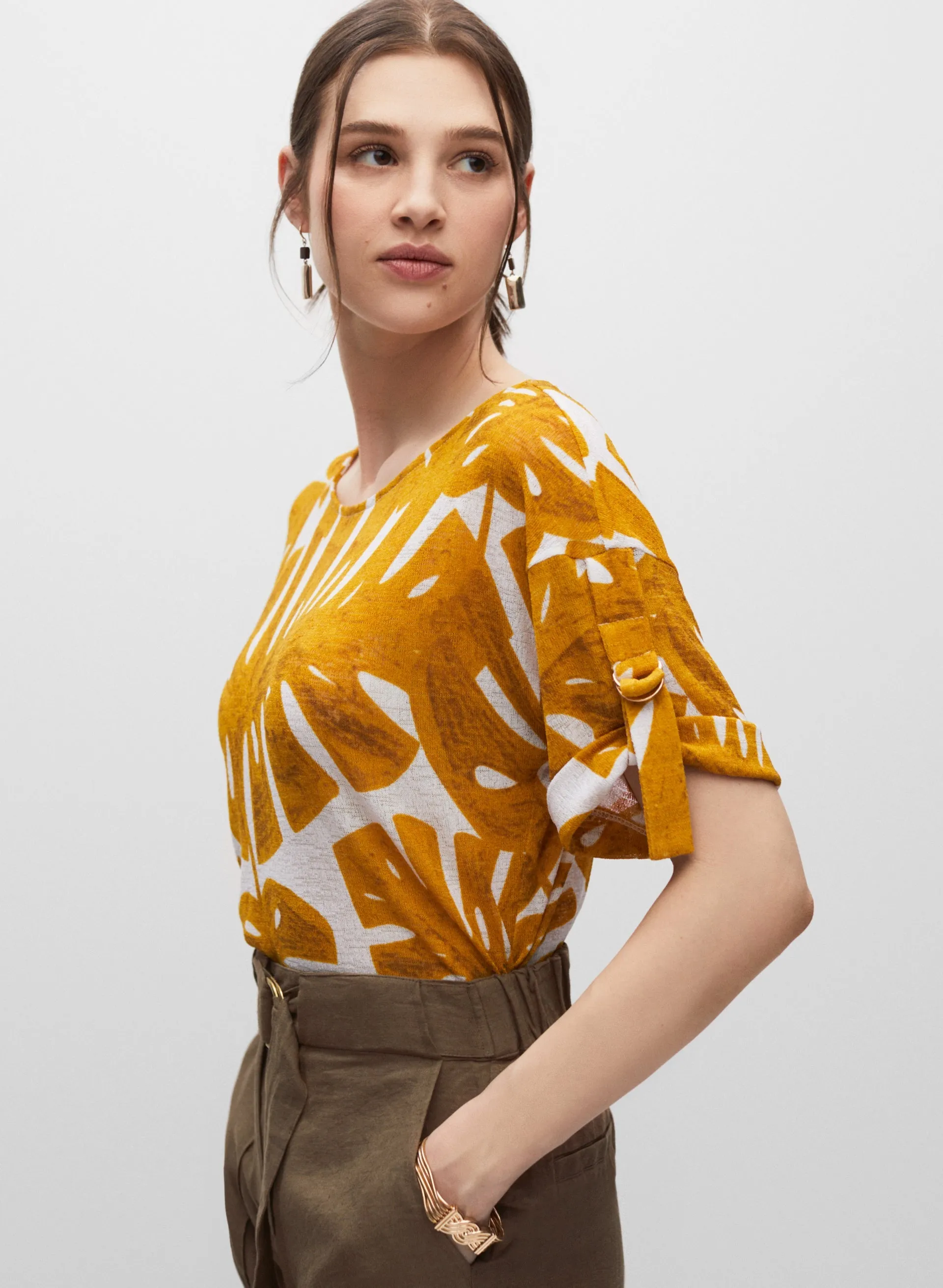 Wide Leg Linen Culotte Pants sold by Melanie Lyne product image thumbnail 3