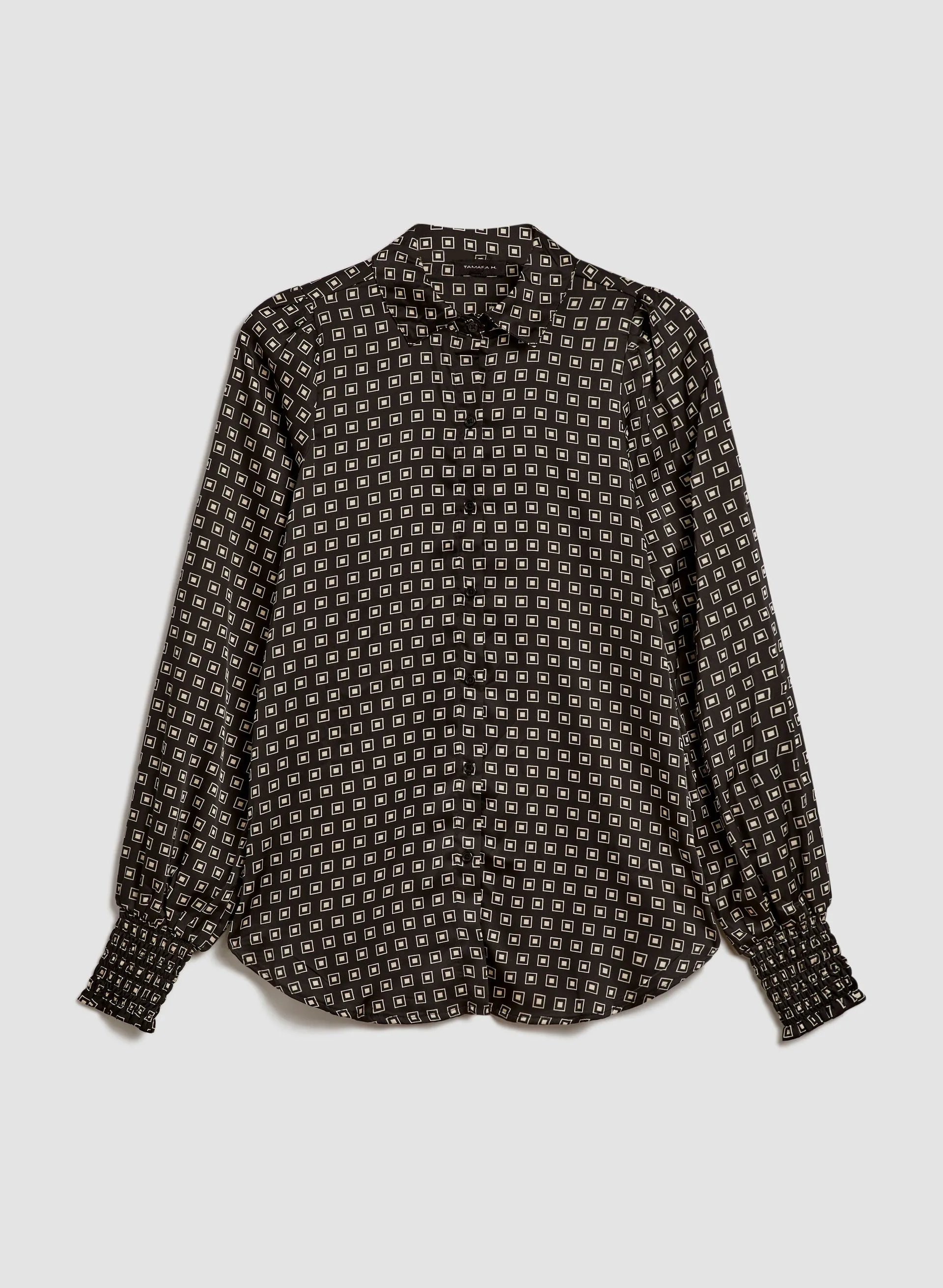 Geometric Print Satin Blouse sold by Melanie Lyne product image thumbnail 5