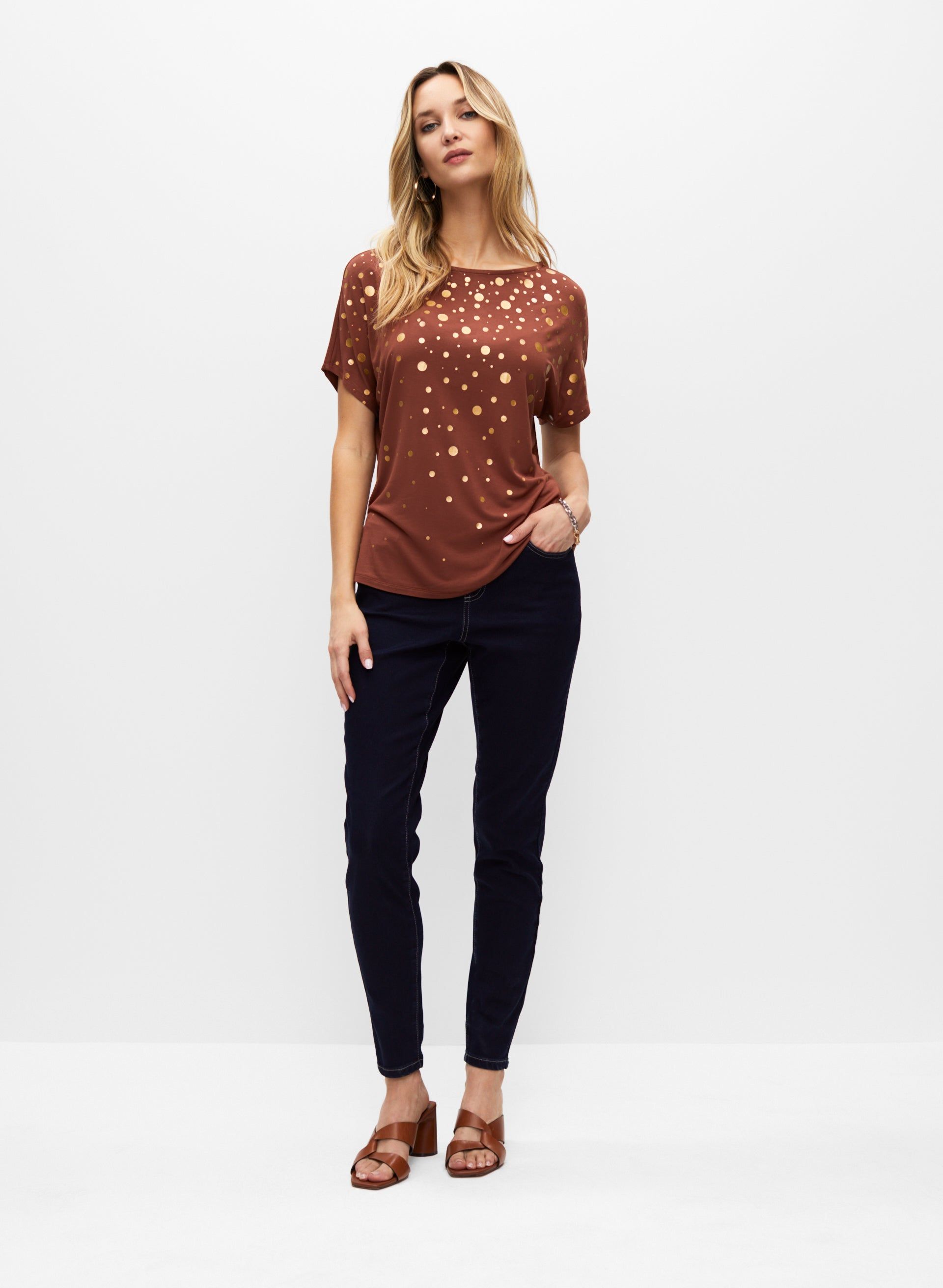 Foil Print Short Sleeve Tee sold by Melanie Lyne product image thumbnail 3