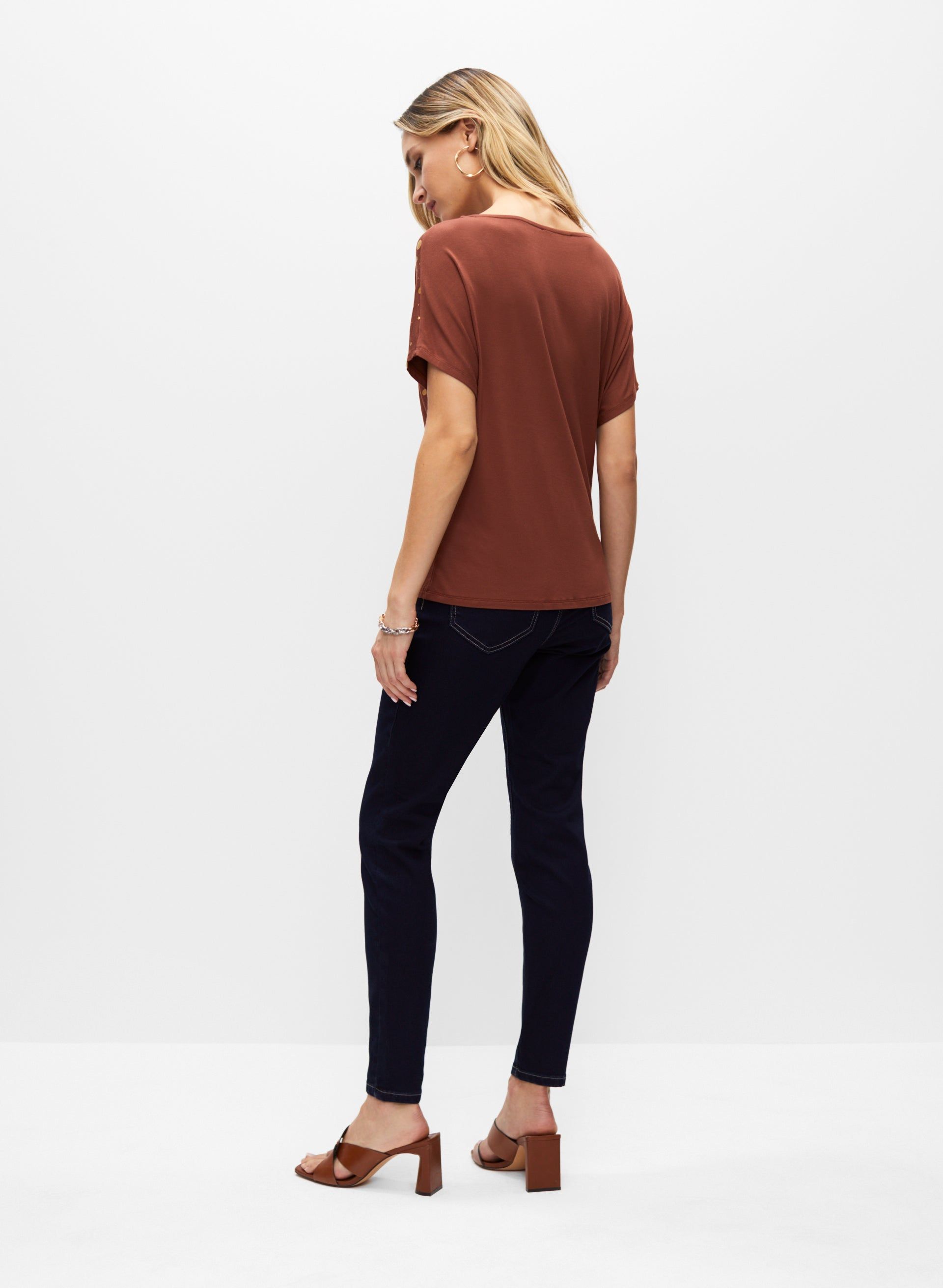 Foil Print Short Sleeve Tee sold by Melanie Lyne product image thumbnail 4