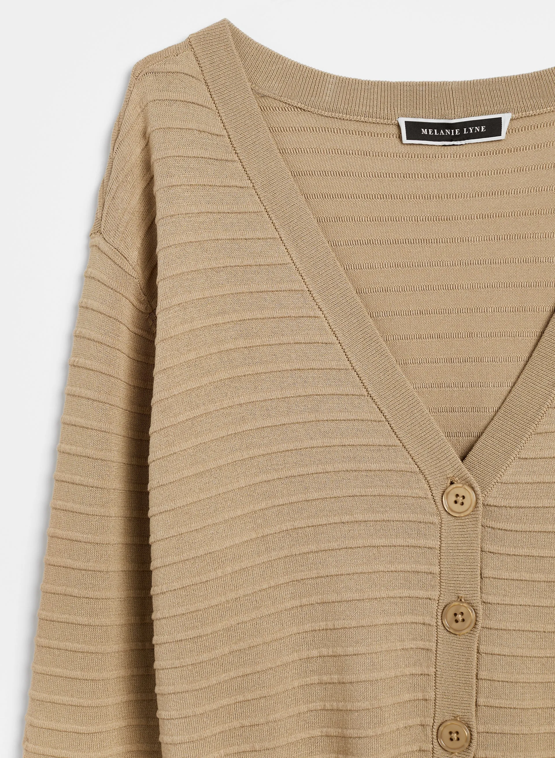 Rib Knit Button Front Cardigan sold by Melanie Lyne product image thumbnail 5