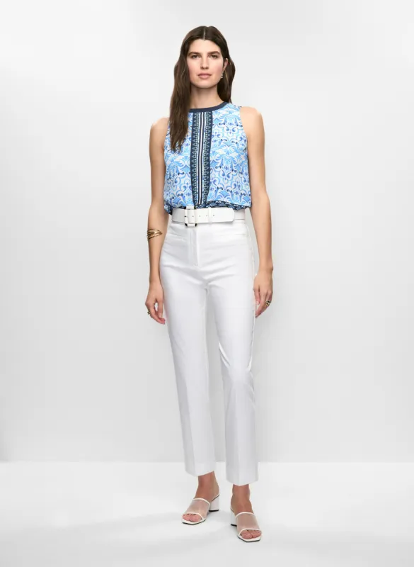 Abstract Print Tank Top & Patch Pocket Slim Leg Pants sold by Melanie Lyne