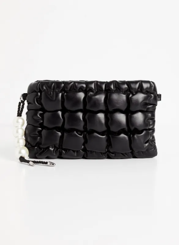 Padded Quilted Pearl Detail Bag sold by Melanie Lyne