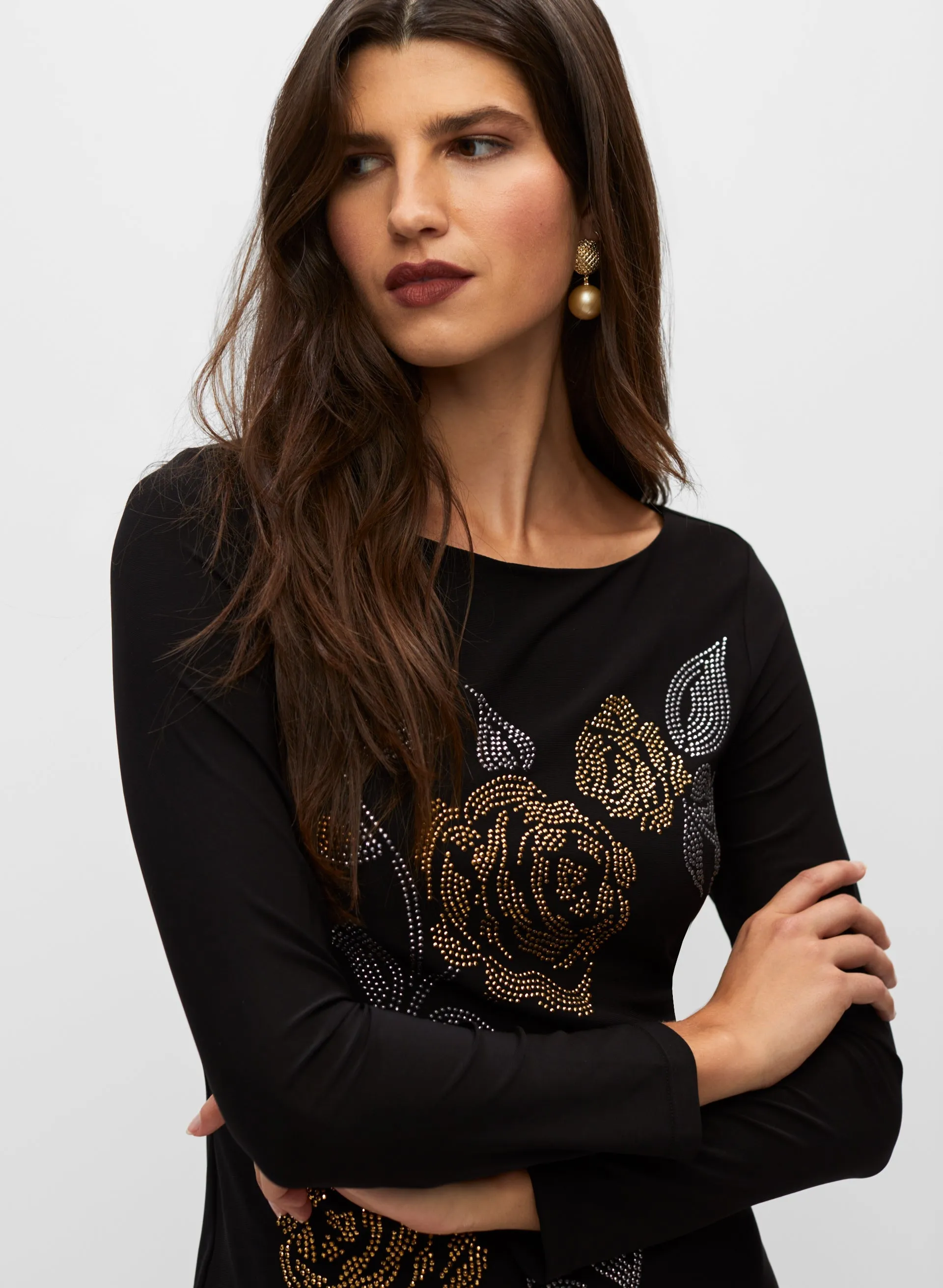 Floral Stud Detail Dress sold by Melanie Lyne product image thumbnail 3