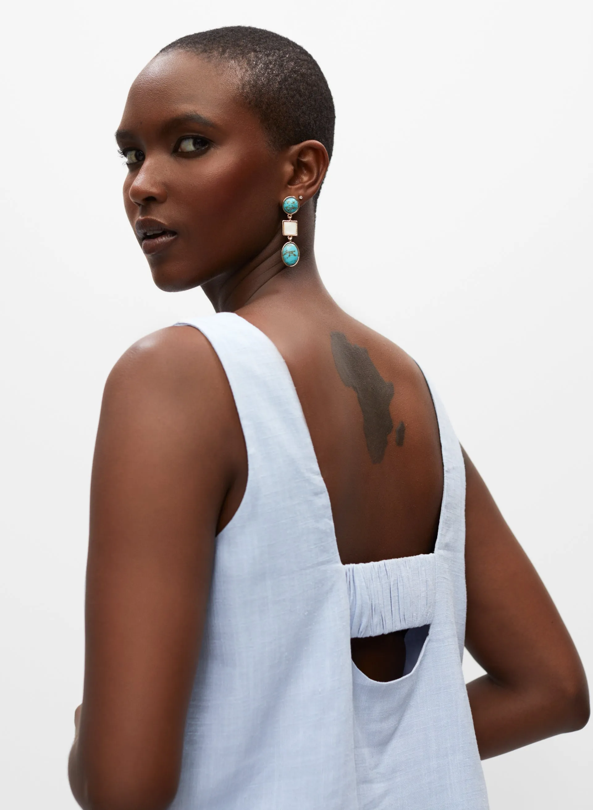 Sleeveless V-Neck Blouse sold by Melanie Lyne product image thumbnail 2