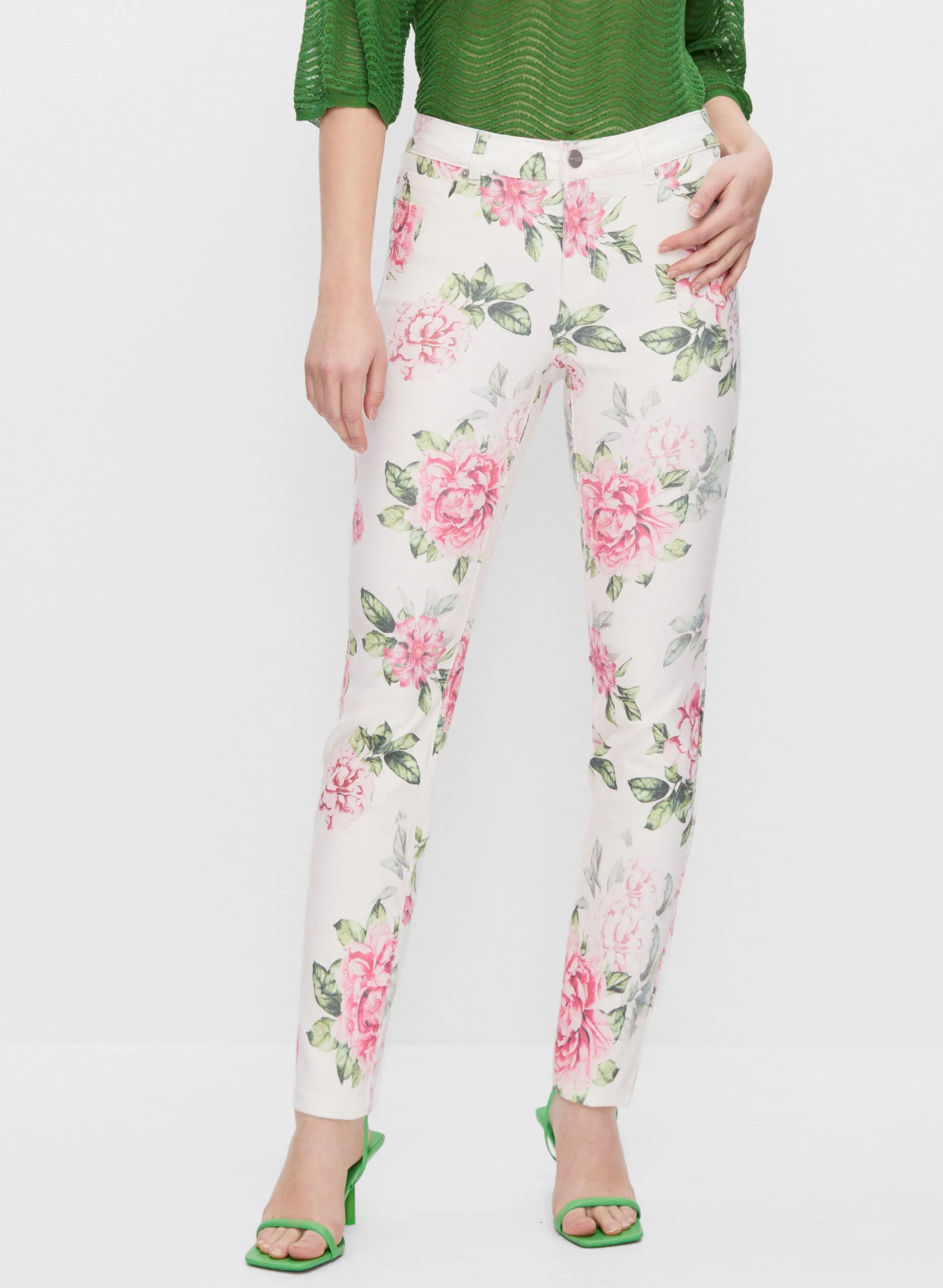 Floral Motif Slim Leg Jeans sold by Melanie Lyne