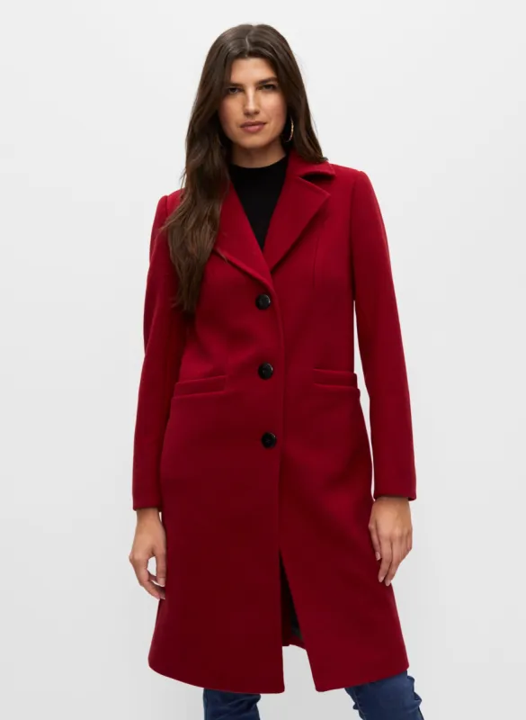 Stretch Wool Blend Long Coat sold by Melanie Lyne