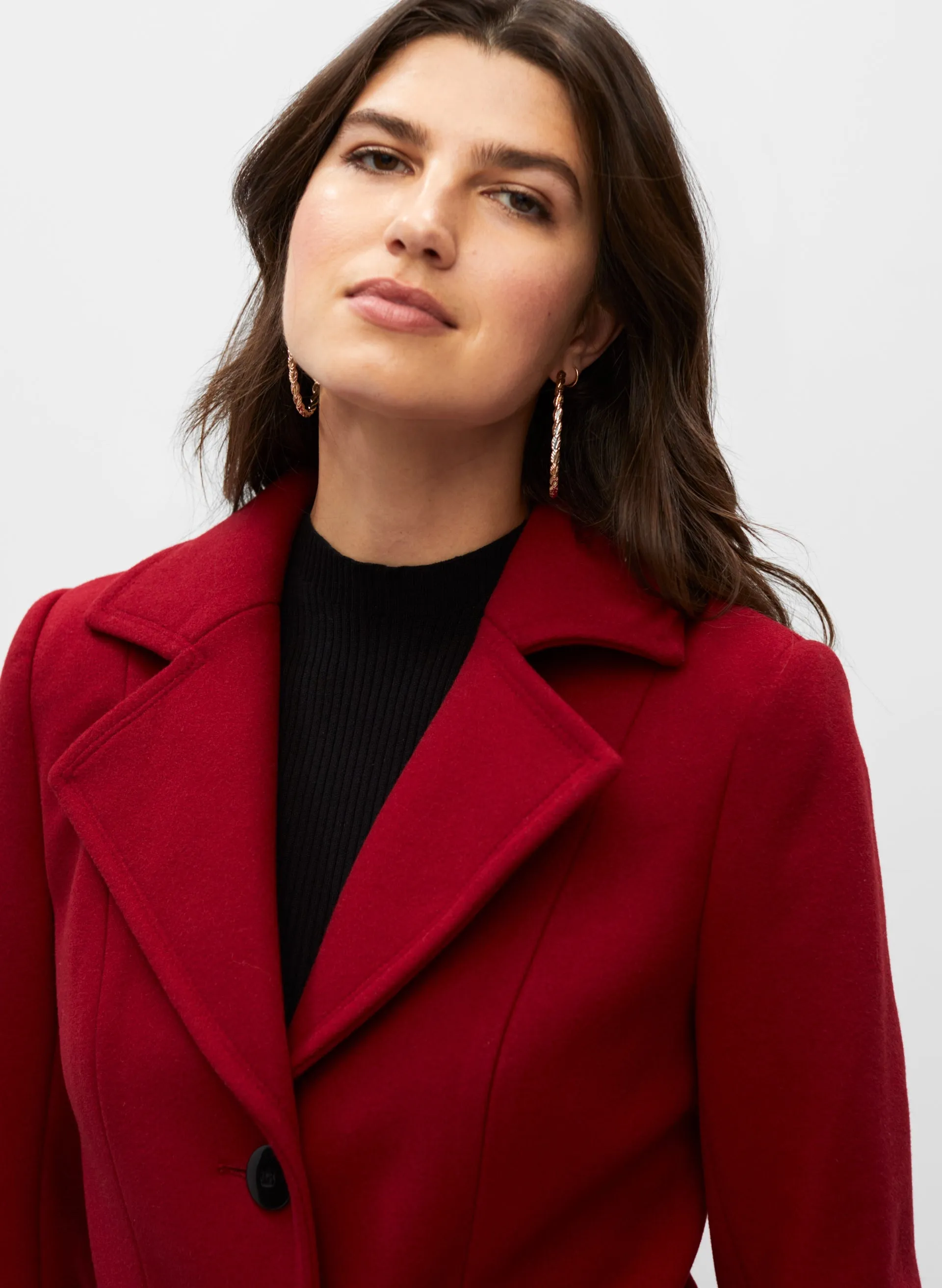 Stretch Wool Blend Long Coat sold by Melanie Lyne product image thumbnail 2