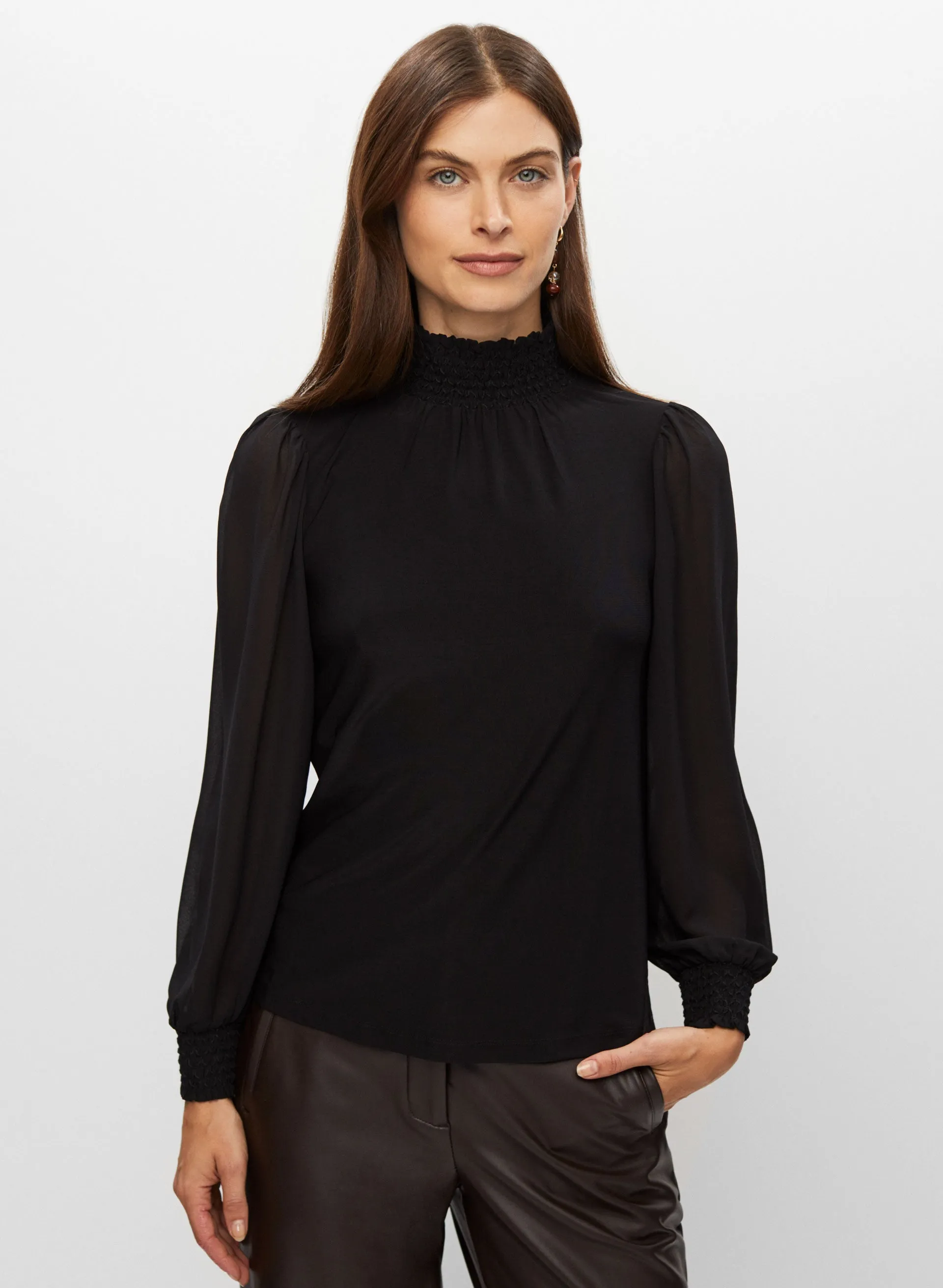 High Neck Chiffon Blouse sold by Melanie Lyne product image thumbnail 4