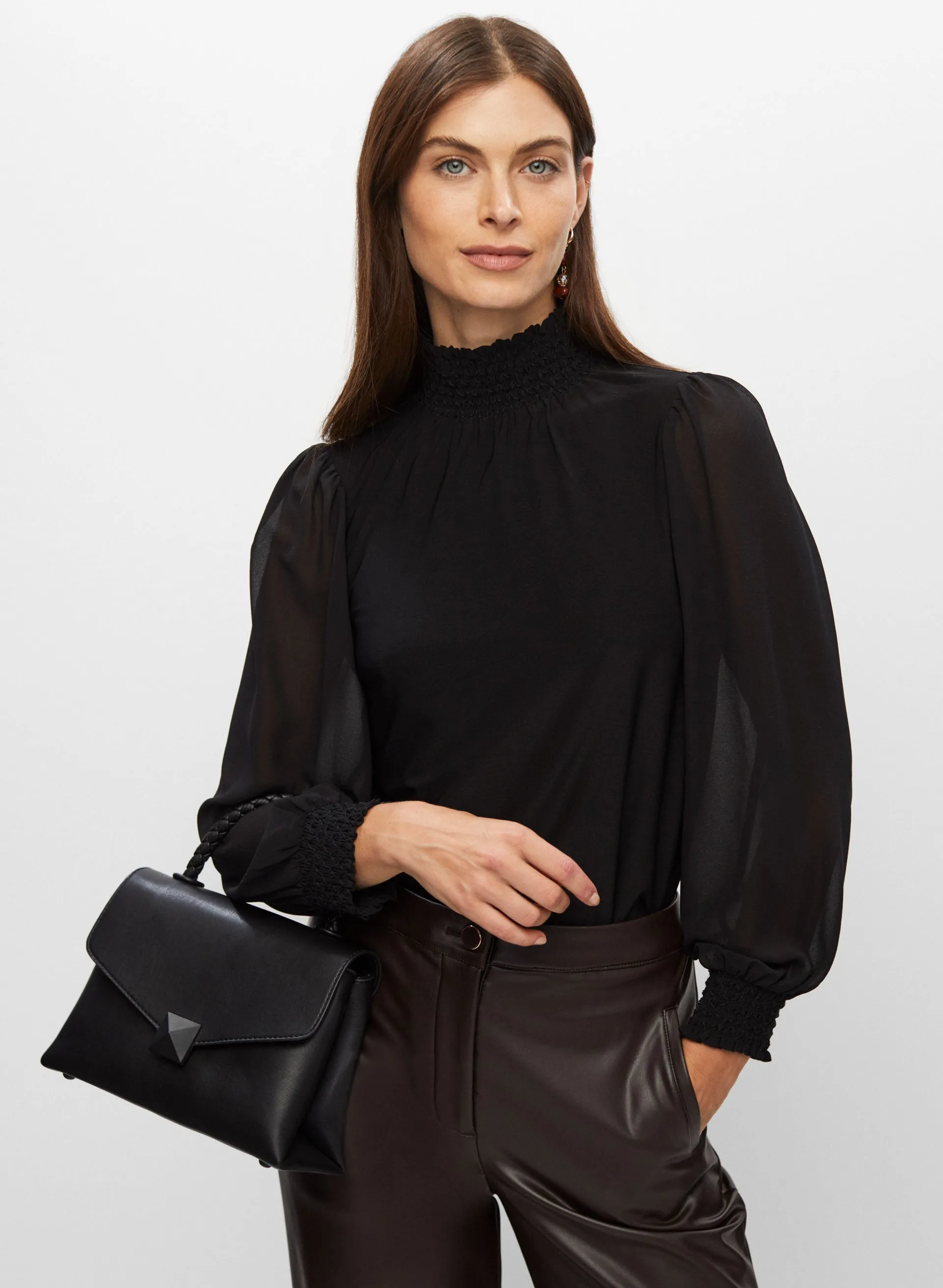 High Neck Chiffon Blouse sold by Melanie Lyne