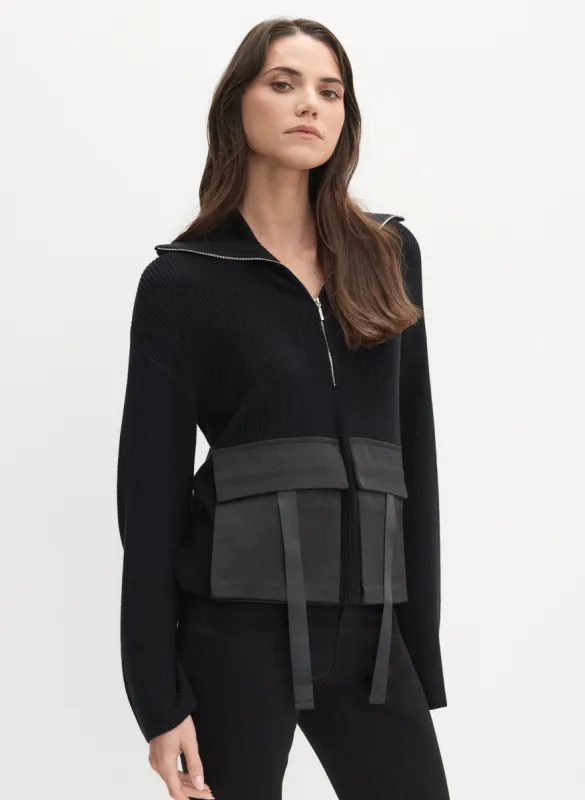 Zip-Front Cargo Pocket Sweater sold by Melanie Lyne