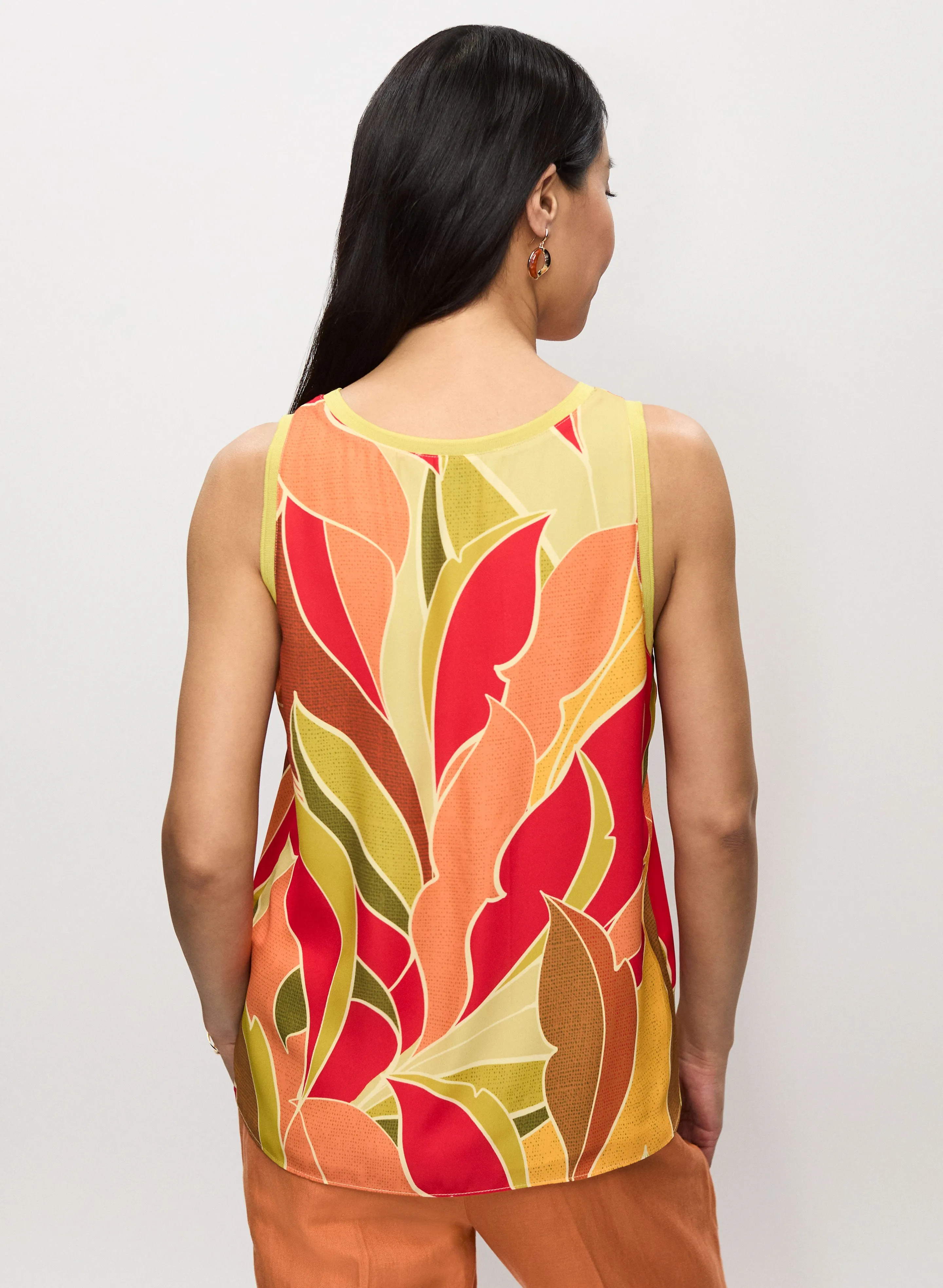 Sleeveless Abstract Leaf Print Blouse sold by Melanie Lyne product image thumbnail 4
