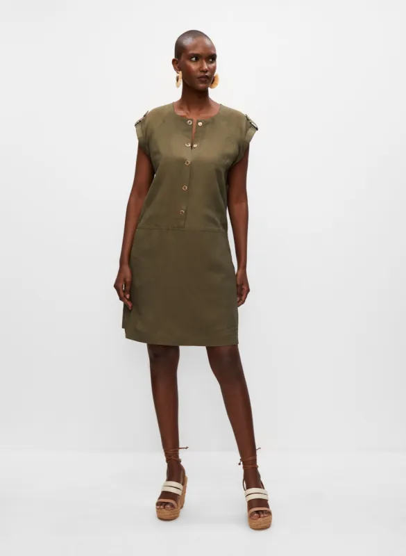 Button Front Linen Dress sold by Melanie Lyne