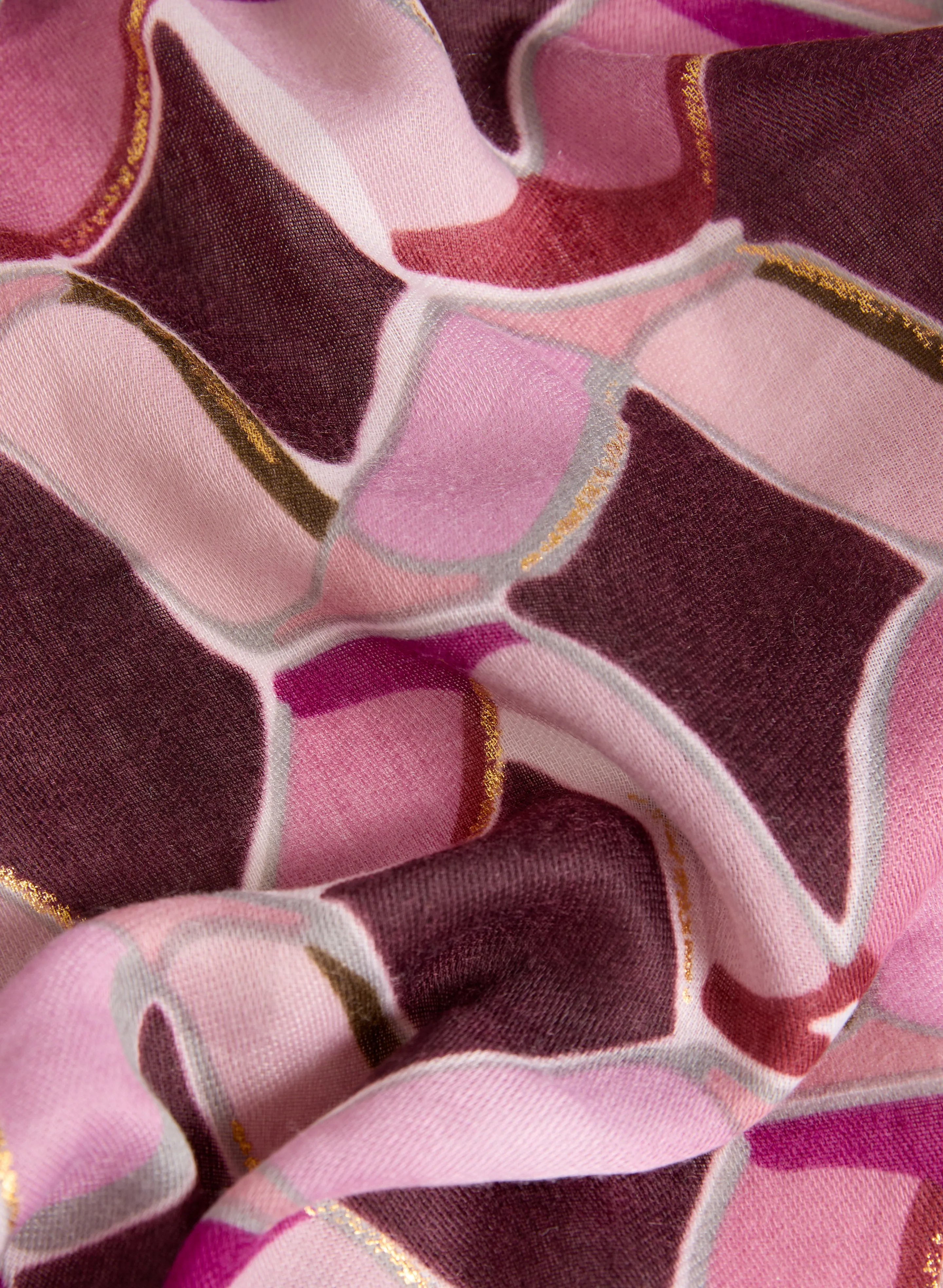 Abstract Print Metallic Detail Scarf sold by Melanie Lyne product image thumbnail 2