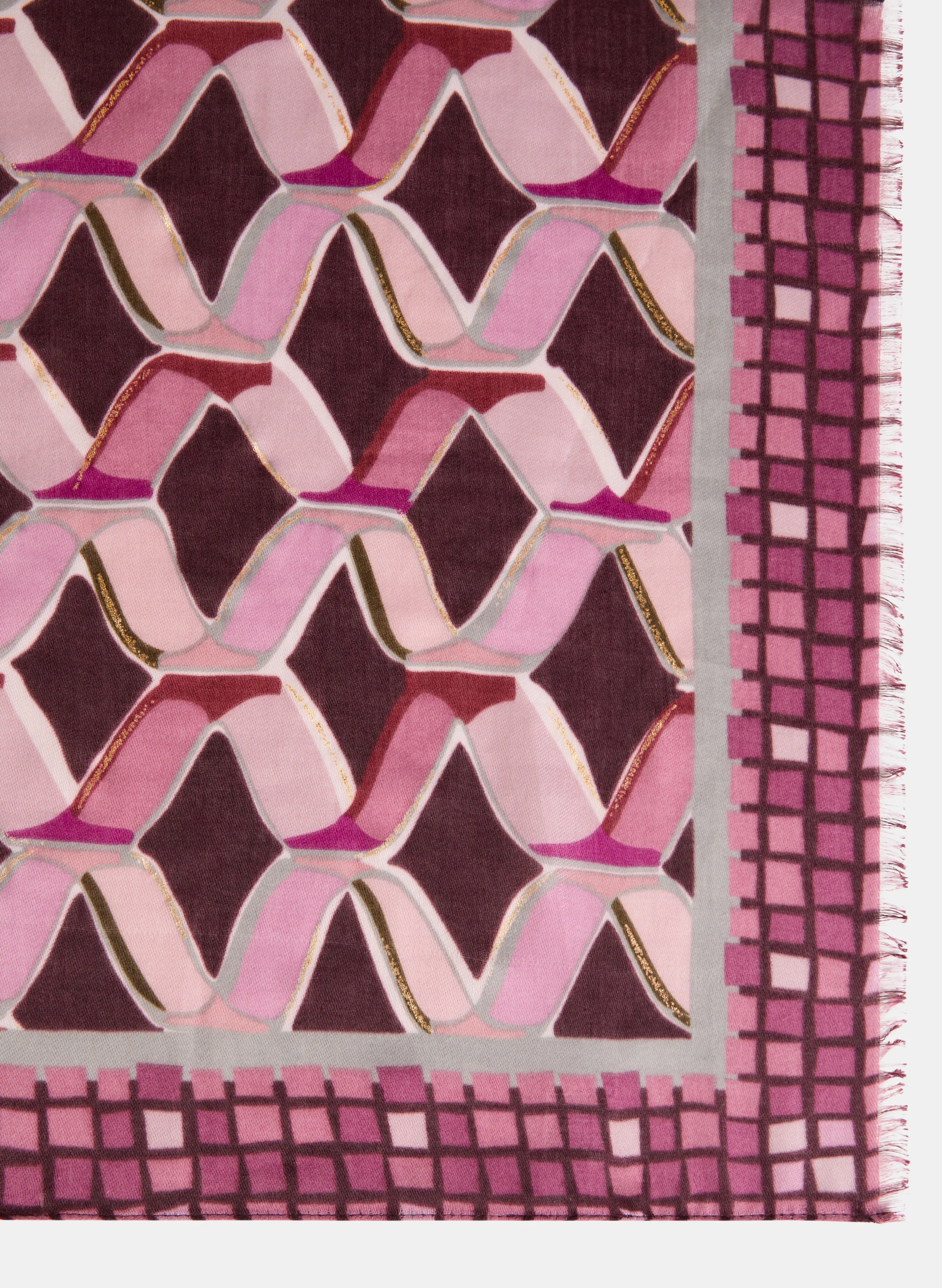 Abstract Print Metallic Detail Scarf sold by Melanie Lyne product image thumbnail 3