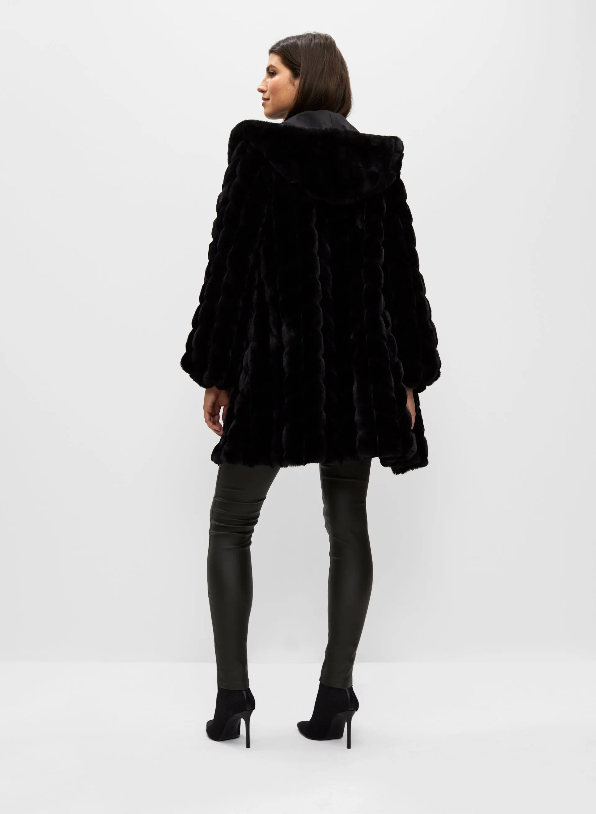 Reversible Faux Fur Coat sold by Melanie Lyne product image thumbnail 3