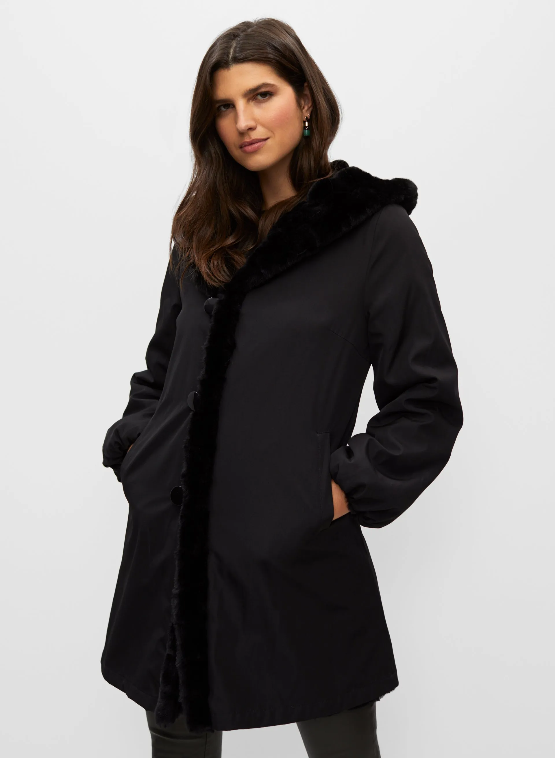 Reversible Faux Fur Coat sold by Melanie Lyne product image thumbnail 4