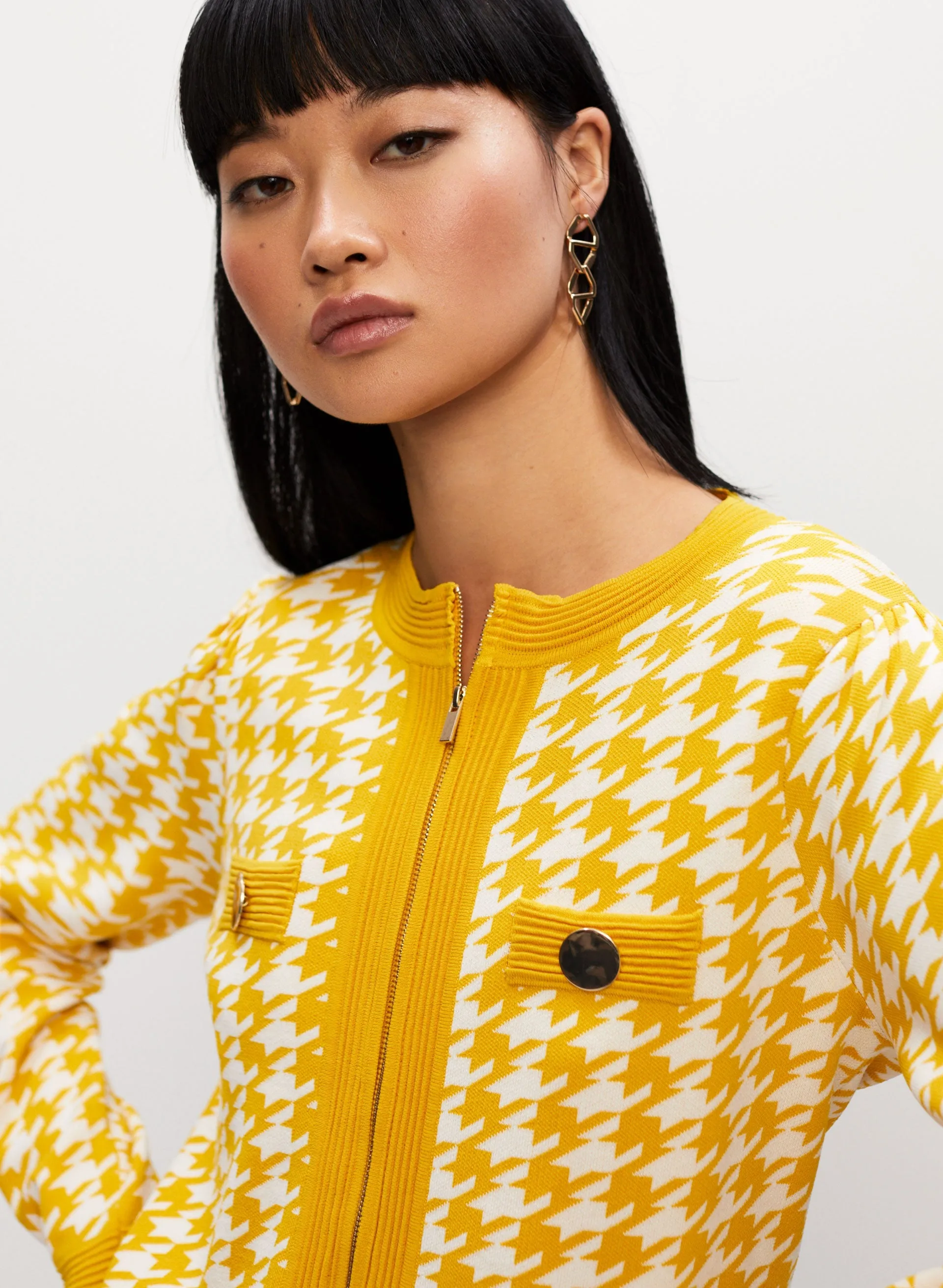 Herringbone Print Cardigan sold by Melanie Lyne product image thumbnail 2