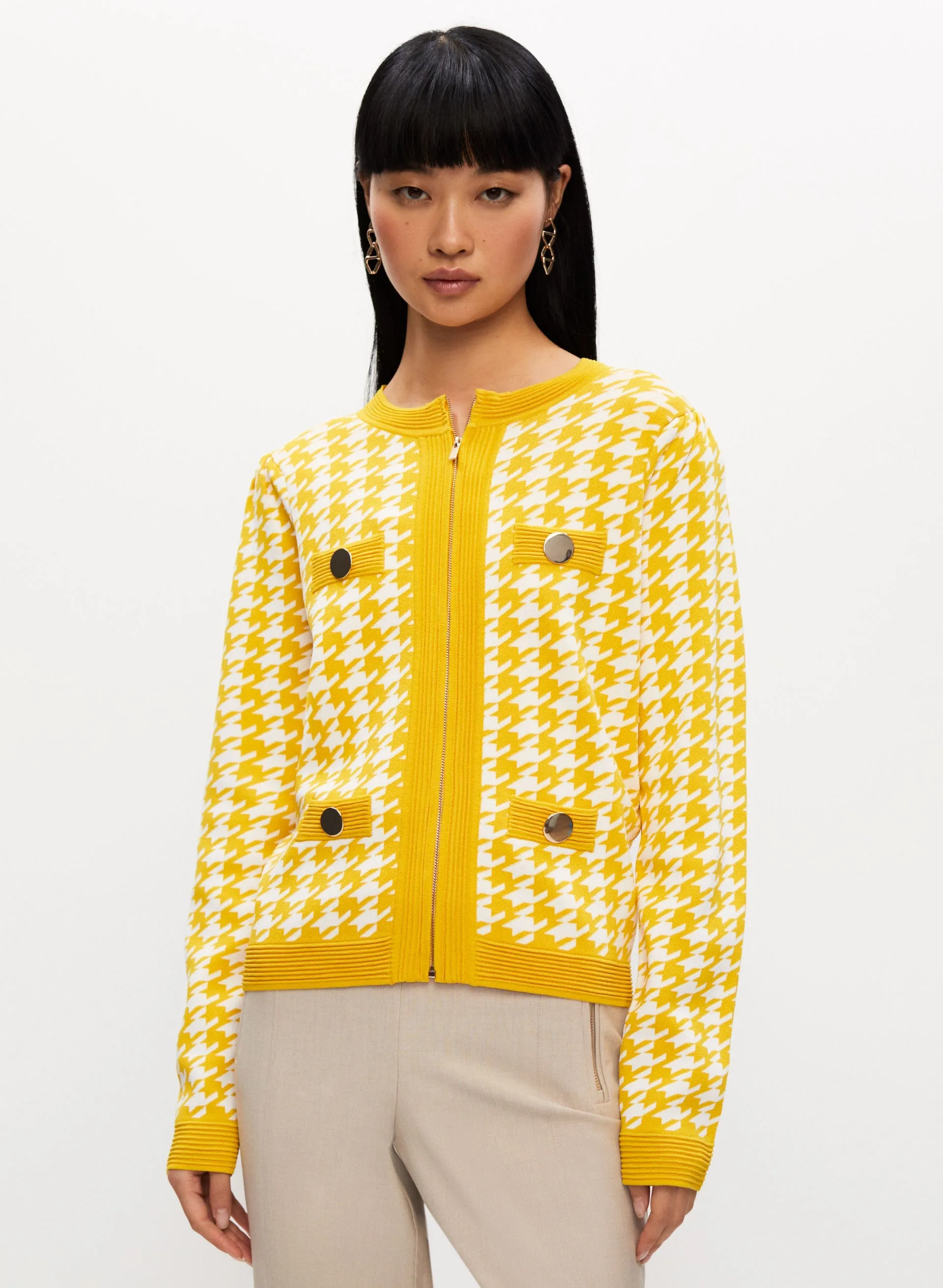 Herringbone Print Cardigan sold by Melanie Lyne