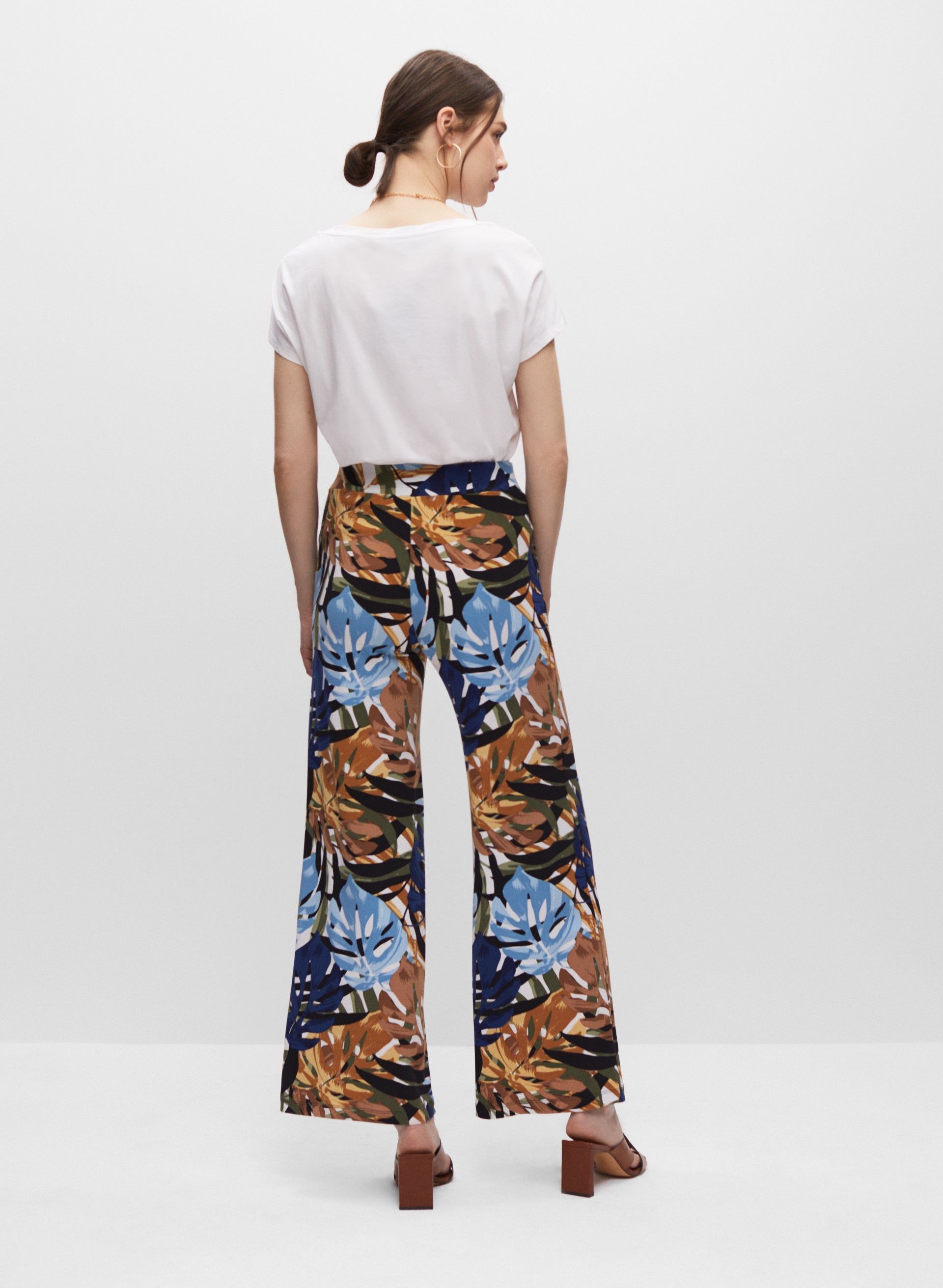 Leaf Print Wide Leg Pants sold by Melanie Lyne product image thumbnail 2