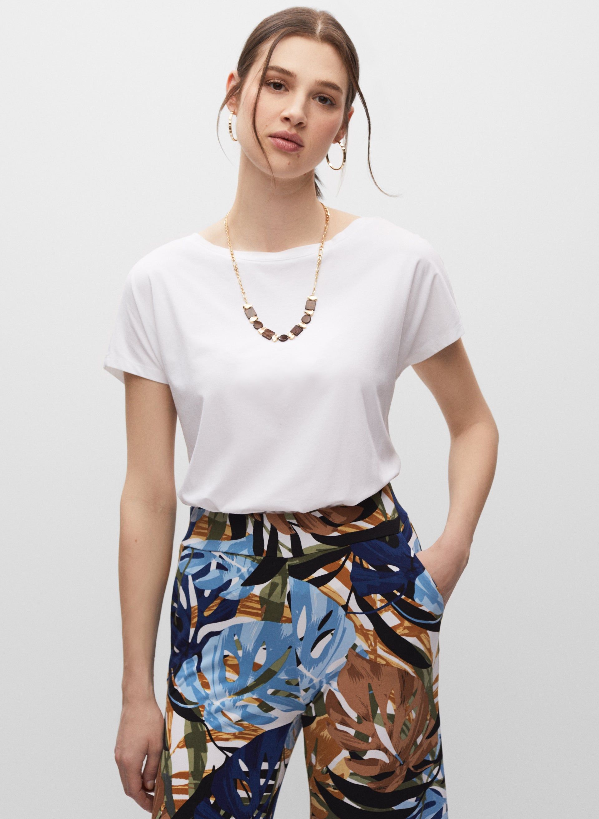 Leaf Print Wide Leg Pants sold by Melanie Lyne product image thumbnail 3