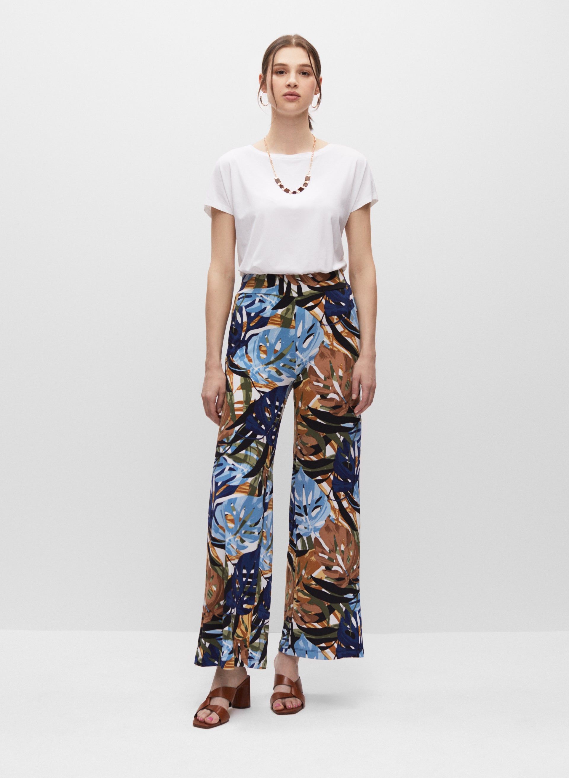 Leaf Print Wide Leg Pants sold by Melanie Lyne