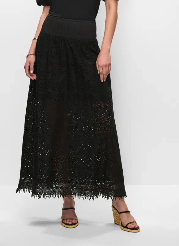 Tiered Eyelet Maxi Skirt sold by Melanie Lyne