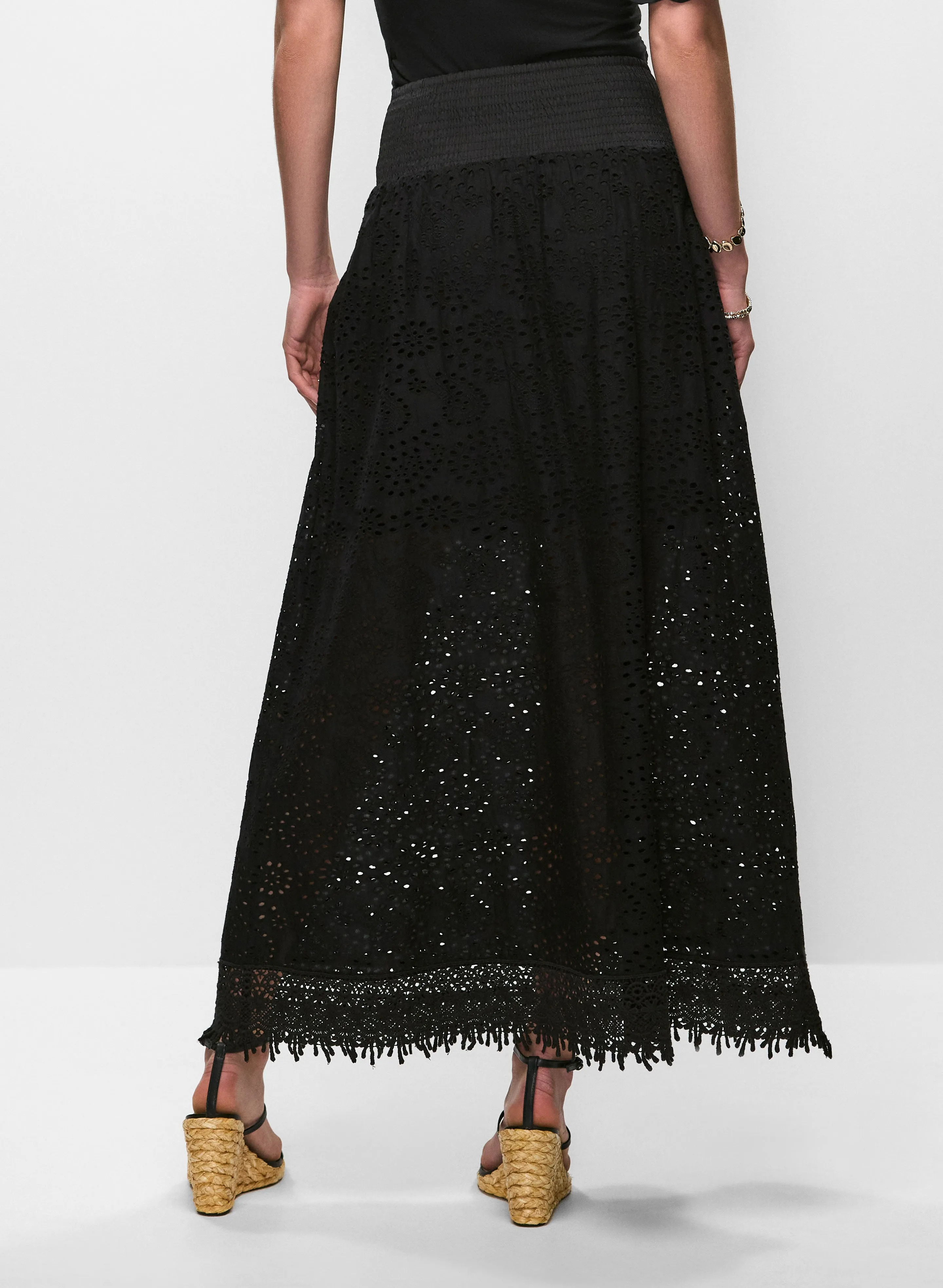 Tiered Eyelet Maxi Skirt sold by Melanie Lyne product image thumbnail 2