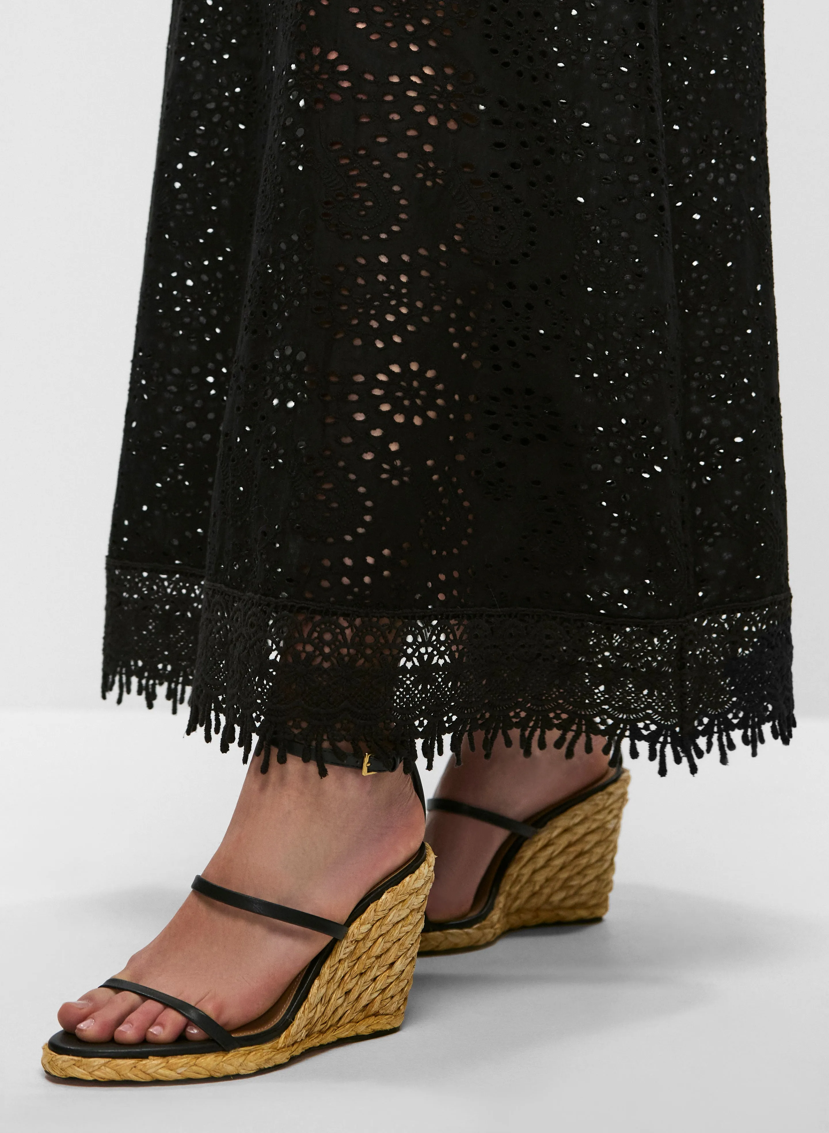 Tiered Eyelet Maxi Skirt sold by Melanie Lyne product image thumbnail 4