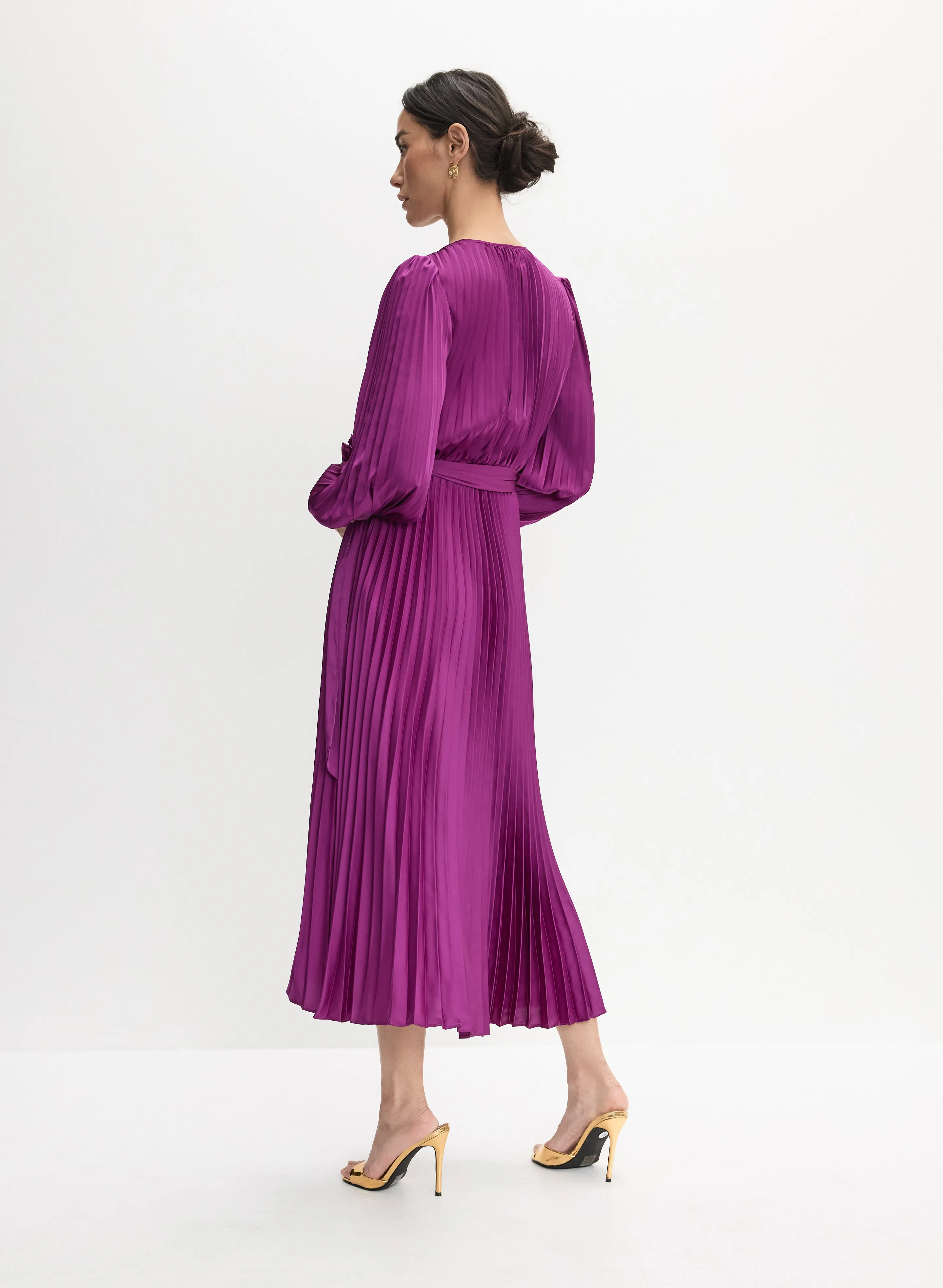 Joseph Ribkoff - Rosette Detail Satin Dress sold by Melanie Lyne product image thumbnail 4