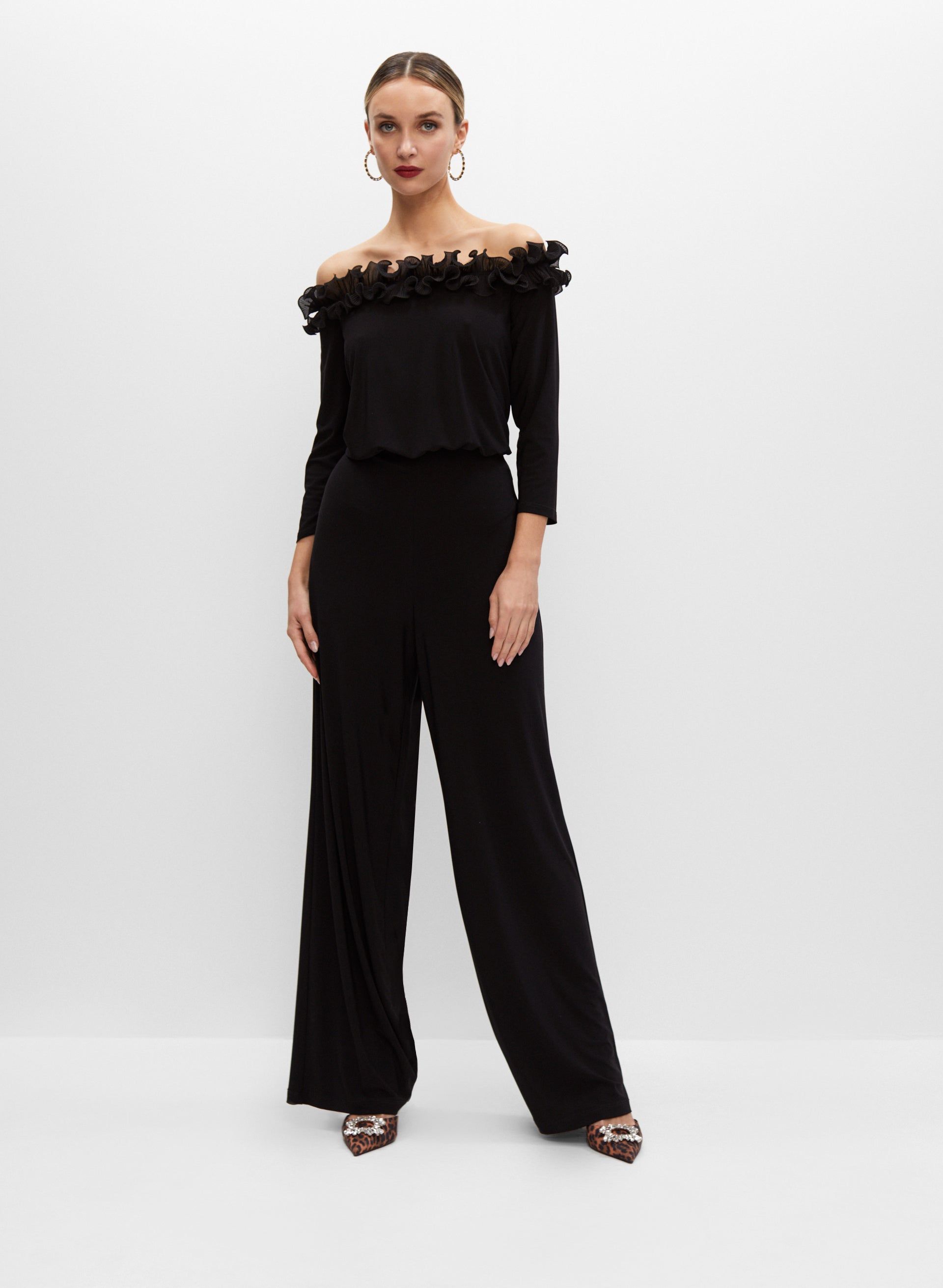 Adrianna Papell - Off-the-Shoulder Jumpsuit sold by Melanie Lyne