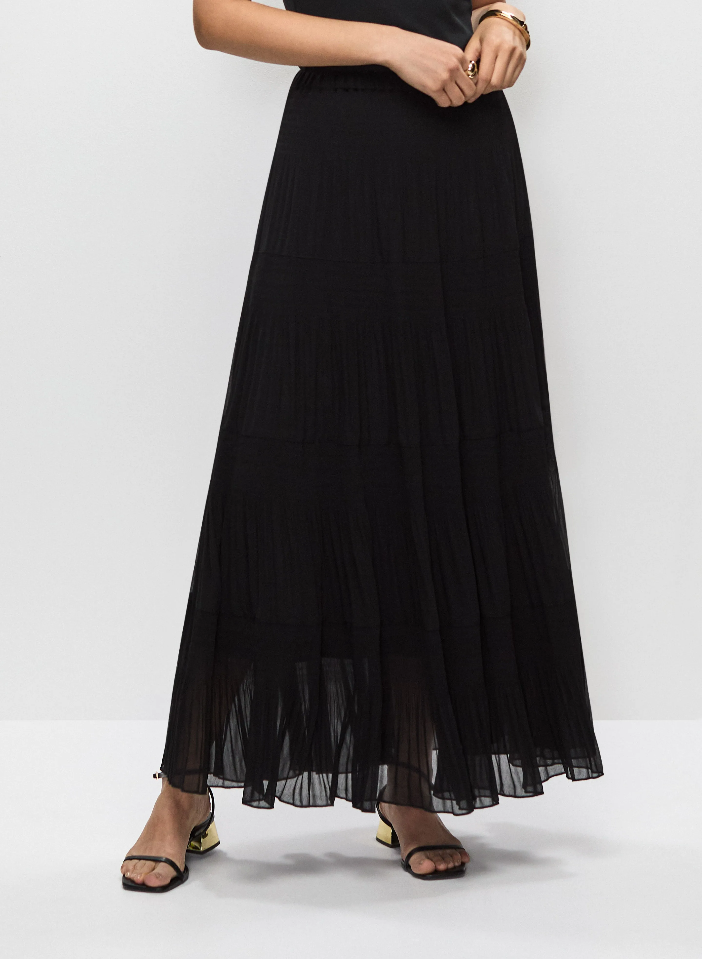 Pleated Chiffon Maxi Skirt sold by Melanie Lyne product image thumbnail 4