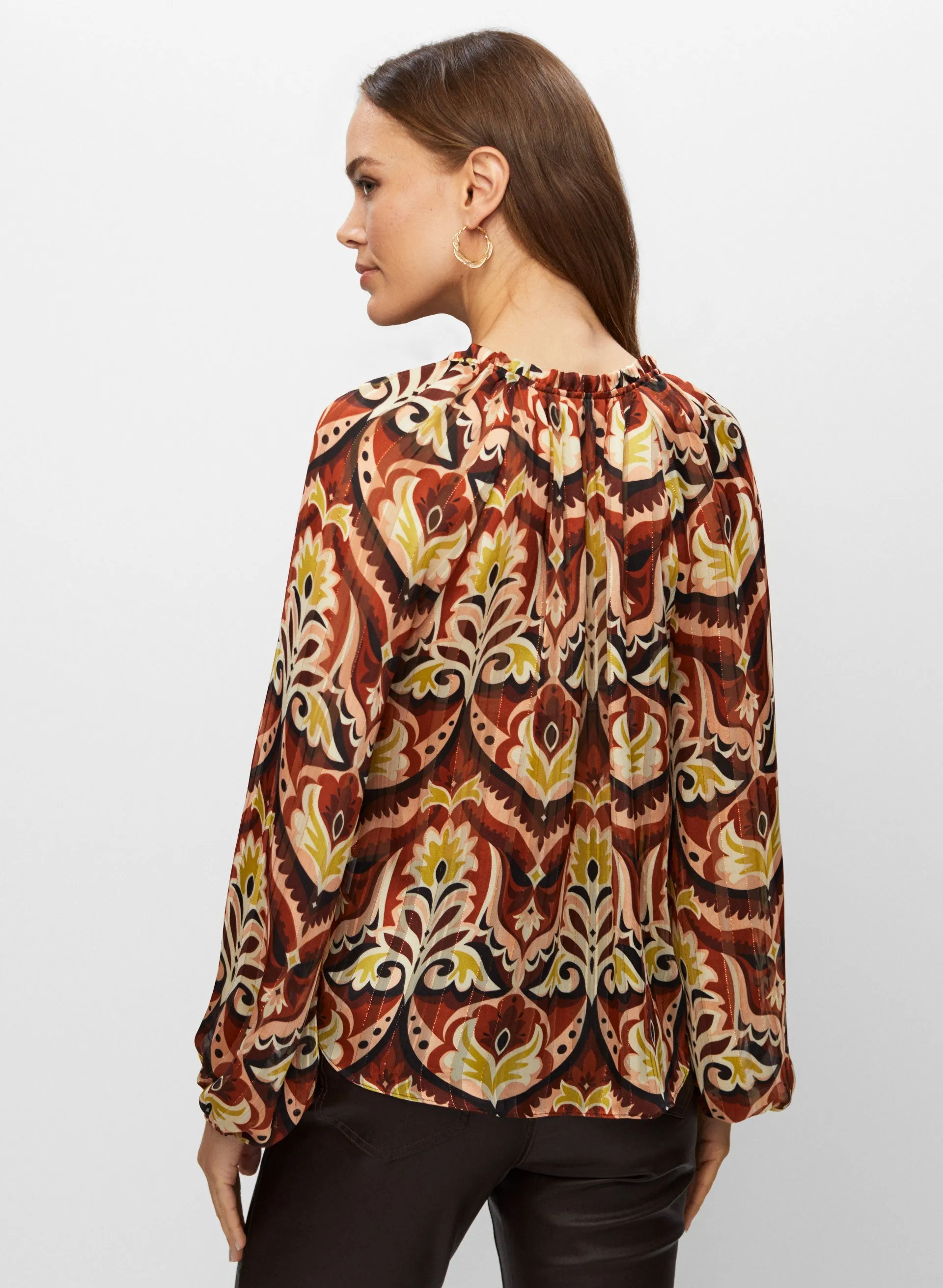 Paisley Print Blouse sold by Melanie Lyne product image thumbnail 4
