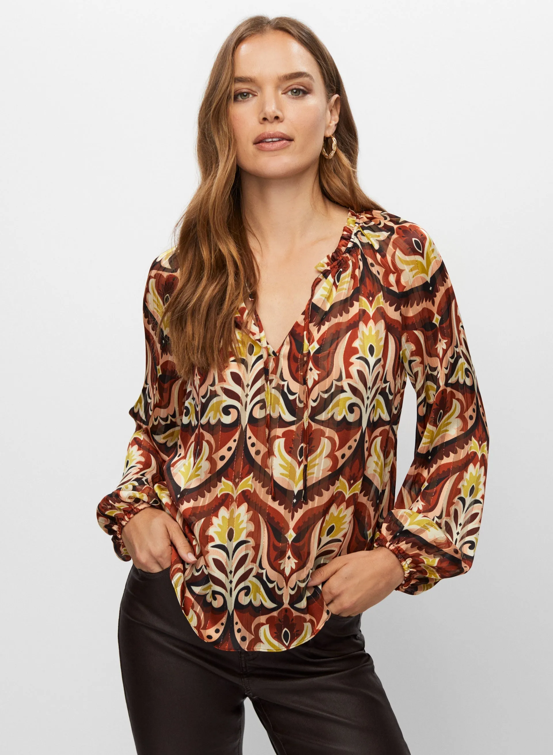 Paisley Print Blouse sold by Melanie Lyne product image thumbnail 5