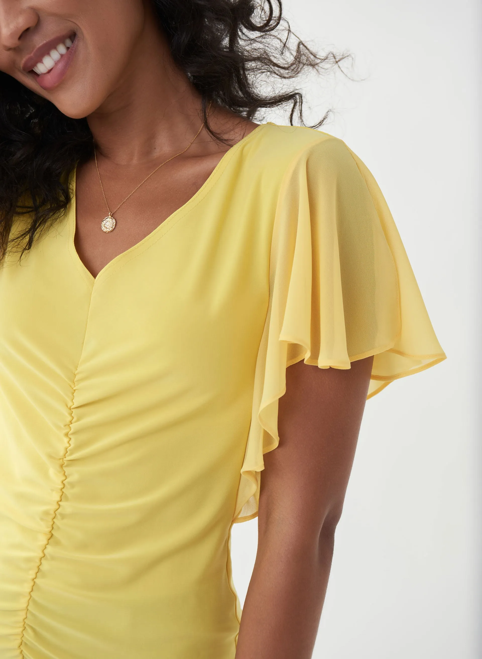 Joseph Ribkoff - Short Sleeve Ruched Top sold by Melanie Lyne product image thumbnail 3