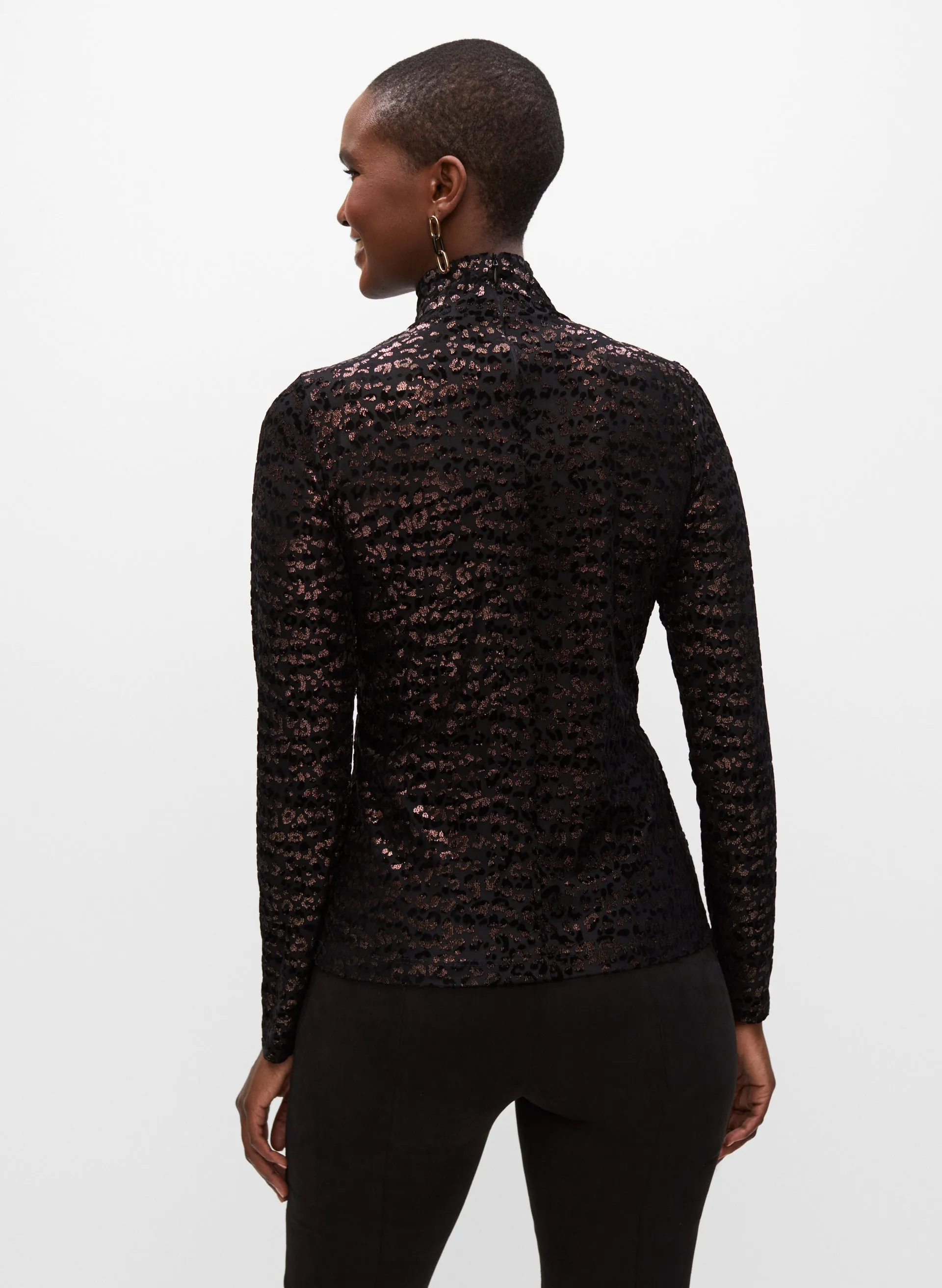 Shimmer Turtleneck Top sold by Melanie Lyne product image thumbnail 3