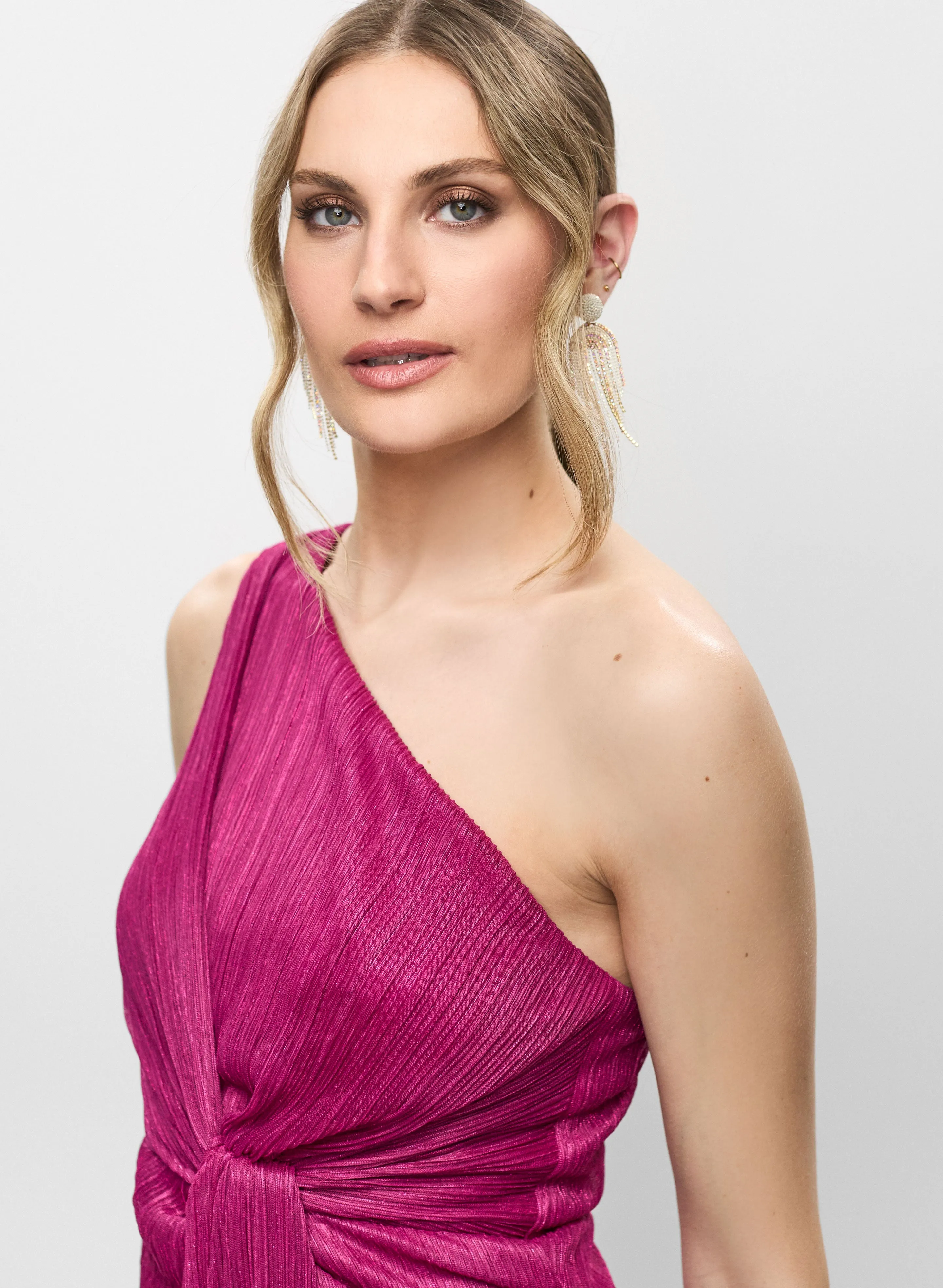 Adrianna Papell - Metallic One-Shoulder Gown sold by Melanie Lyne product image thumbnail 5