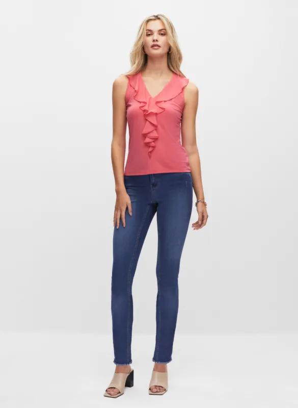 Ruffle Front Sleeveless Top sold by Melanie Lyne