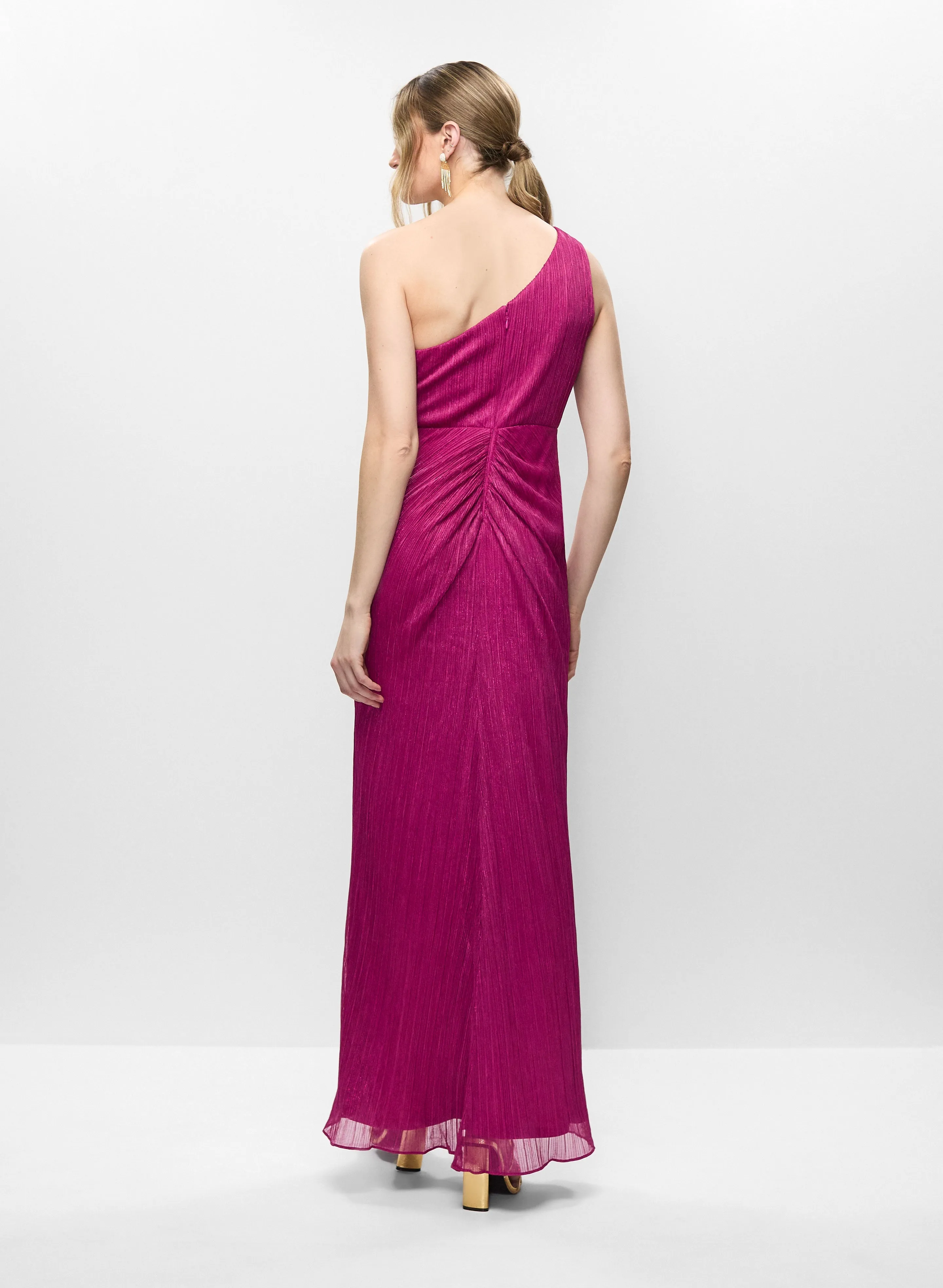 Adrianna Papell - Metallic One-Shoulder Gown sold by Melanie Lyne product image thumbnail 4