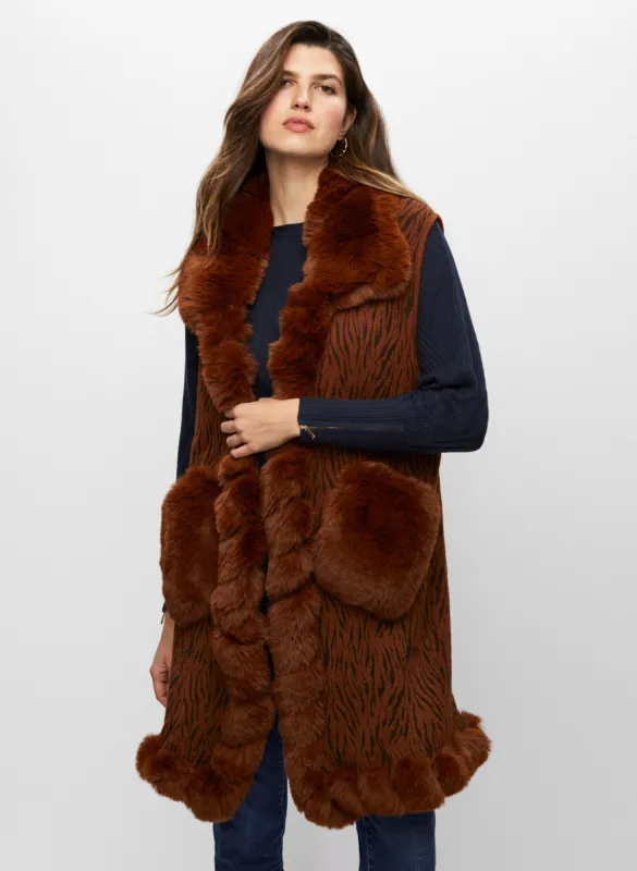 Sleeveless Faux Fur Poncho sold by Melanie Lyne