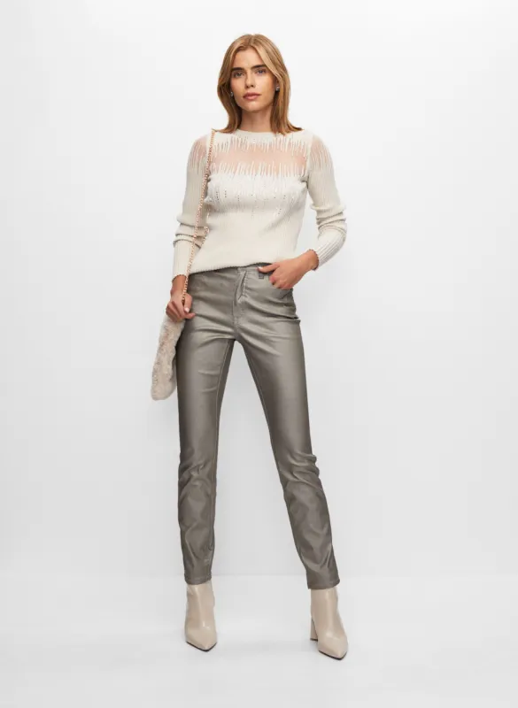 Sequined Sweater & Coated Jeans sold by Melanie Lyne