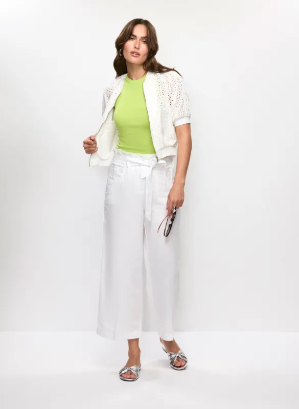 Eyelet Bomber Jacket & Cropped Pants sold by Melanie Lyne