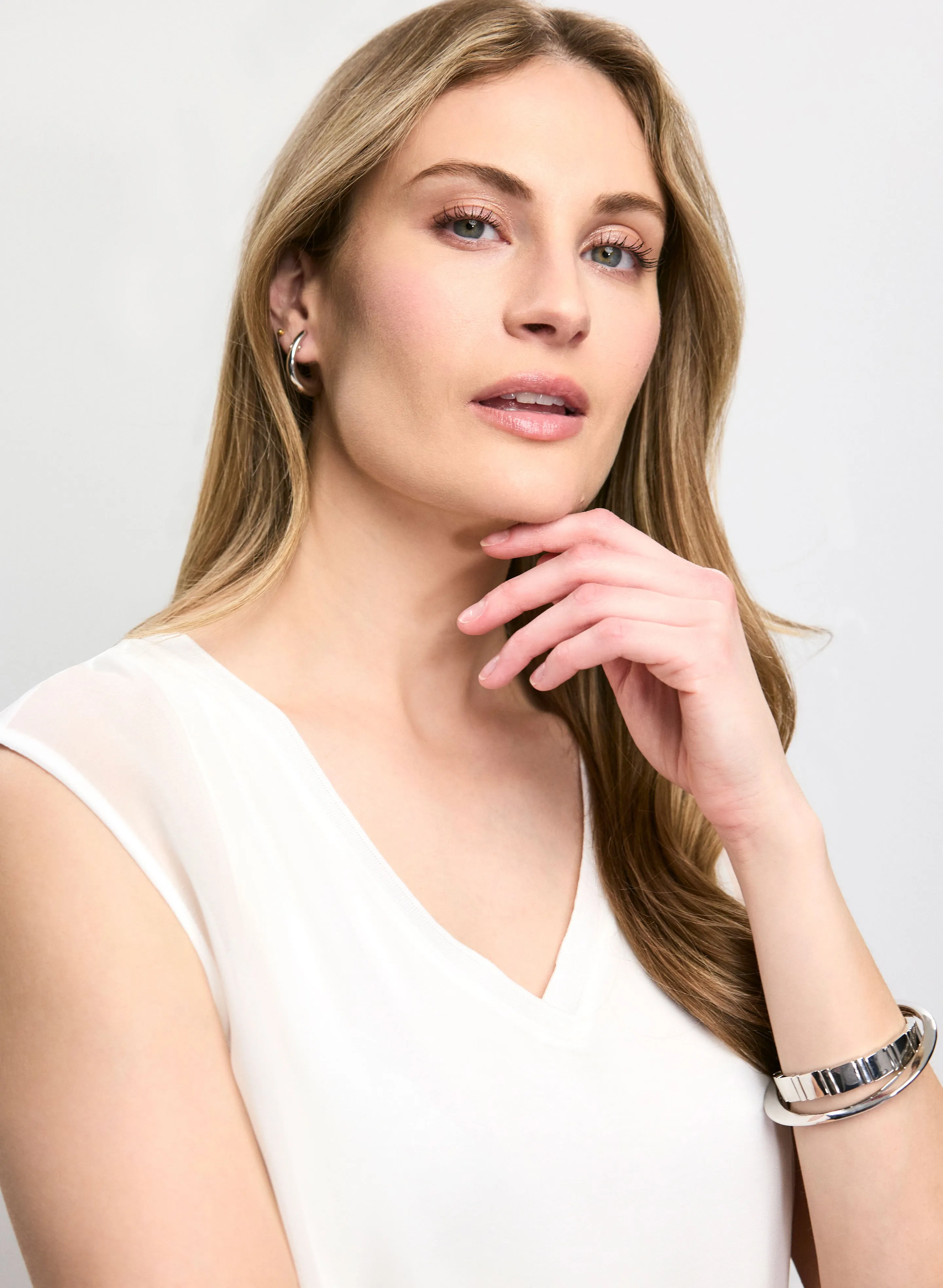 V-Neck Chiffon Blouse sold by Melanie Lyne product image thumbnail 2