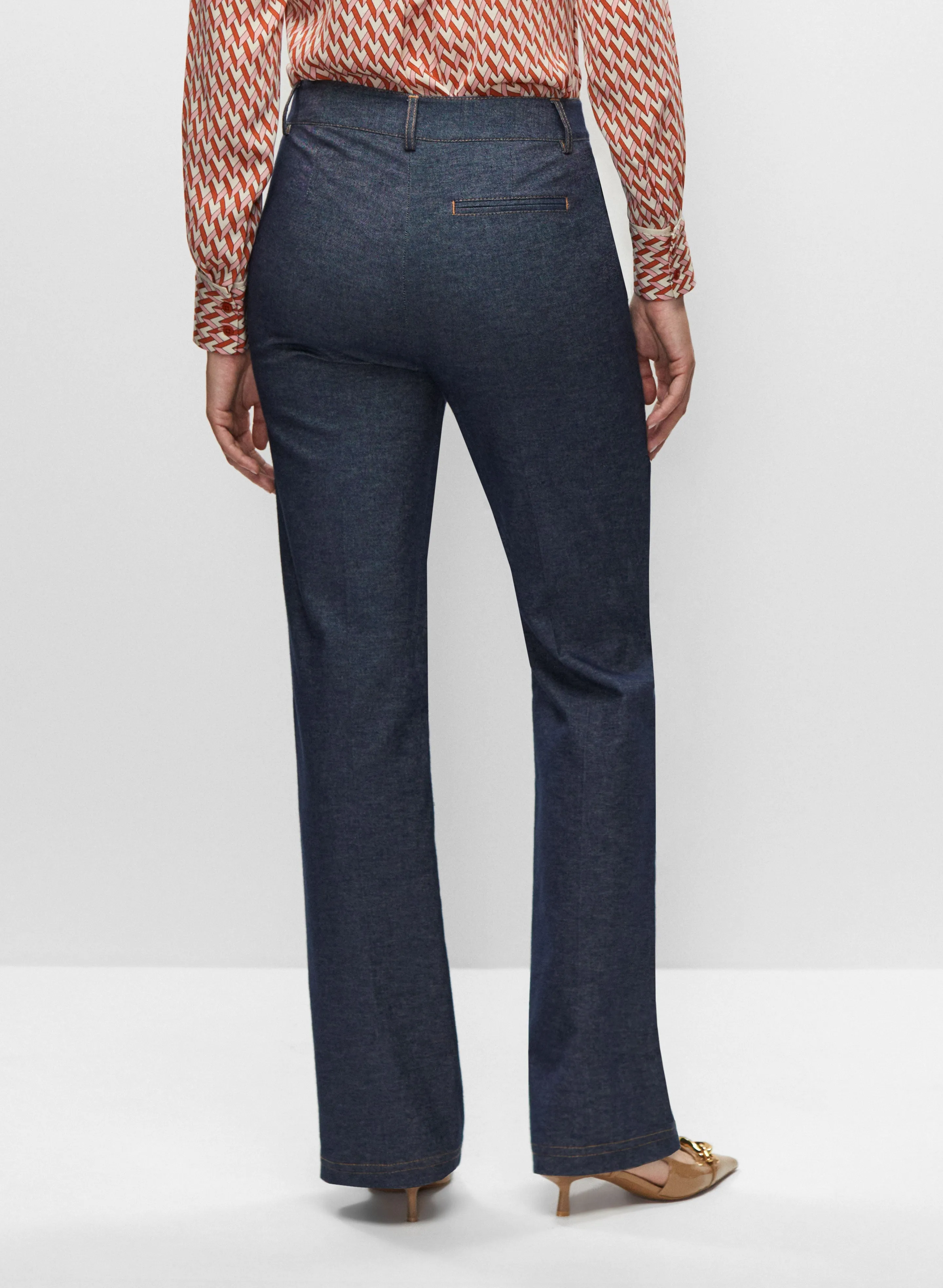 Flare Leg Chambray Pants sold by Melanie Lyne product image thumbnail 2