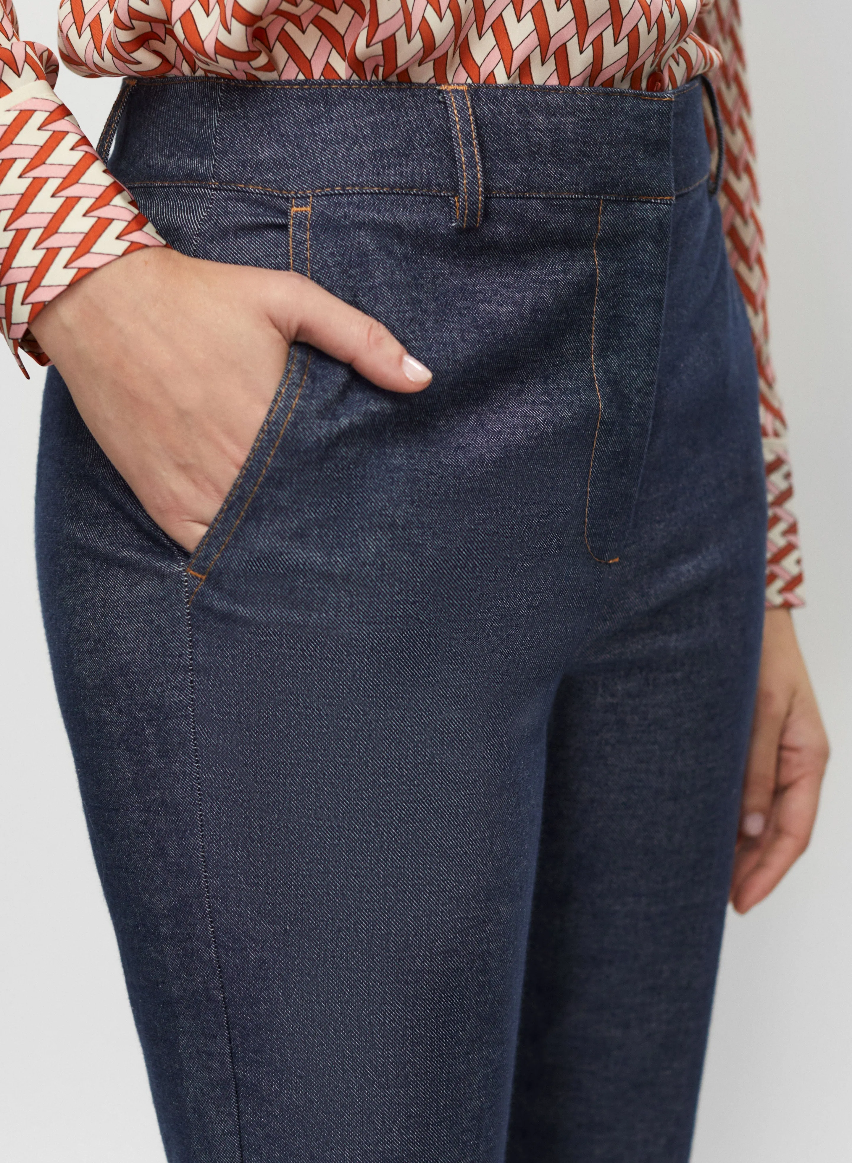 Flare Leg Chambray Pants sold by Melanie Lyne product image thumbnail 4