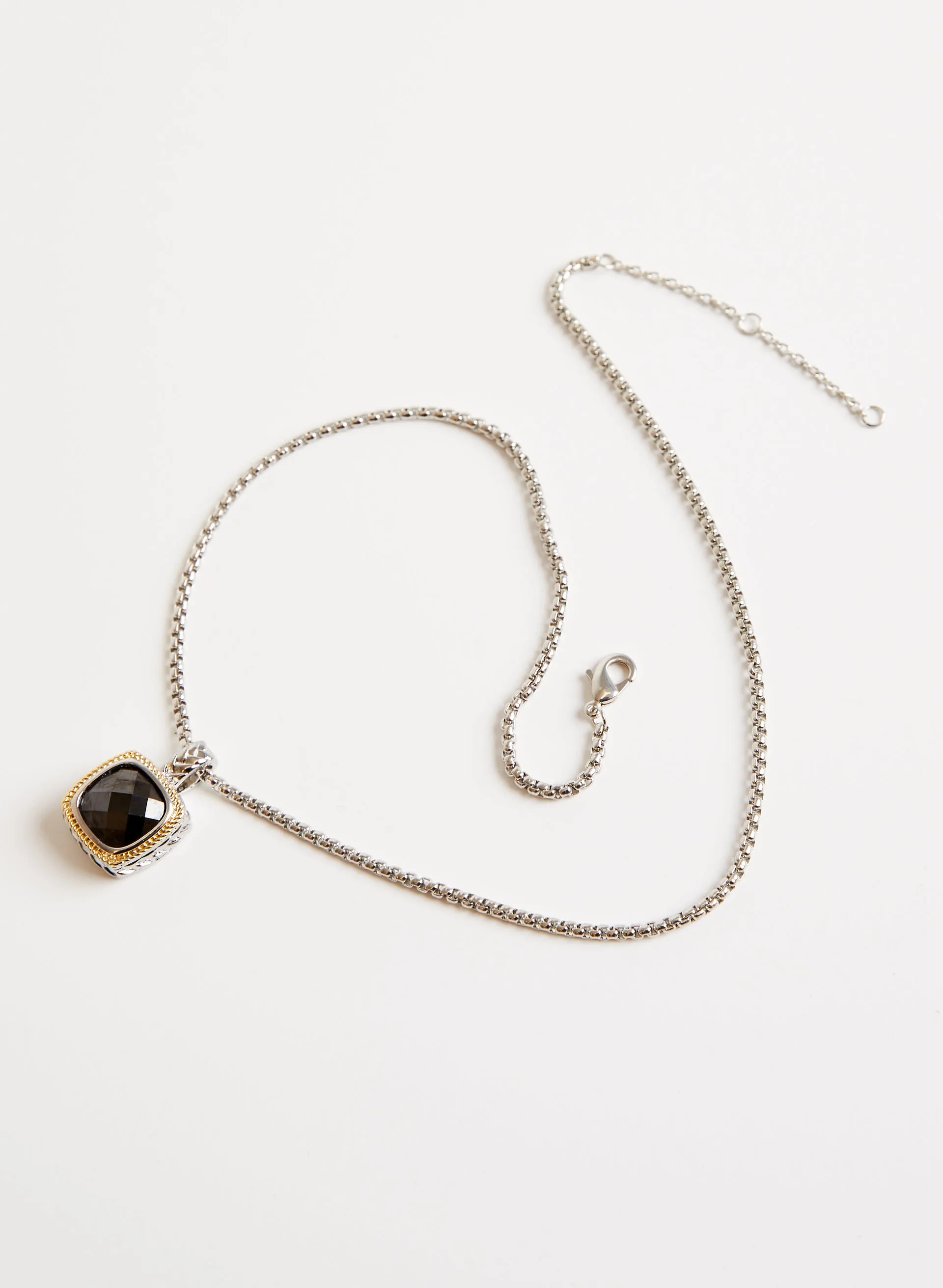 Square Faceted Stone Pendant Necklace sold by Melanie Lyne product image thumbnail 3